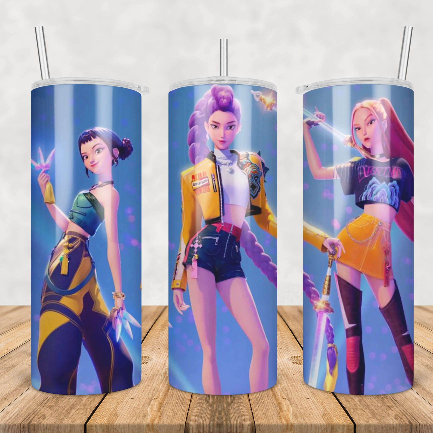 Huntrix performance tumbler png, huntrix performing tumbler png, huntrix kpop tumbler png