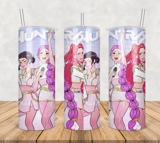 Huntrix performing design tumbler png, huntrix performing tumbler png, huntrix design tumbler png