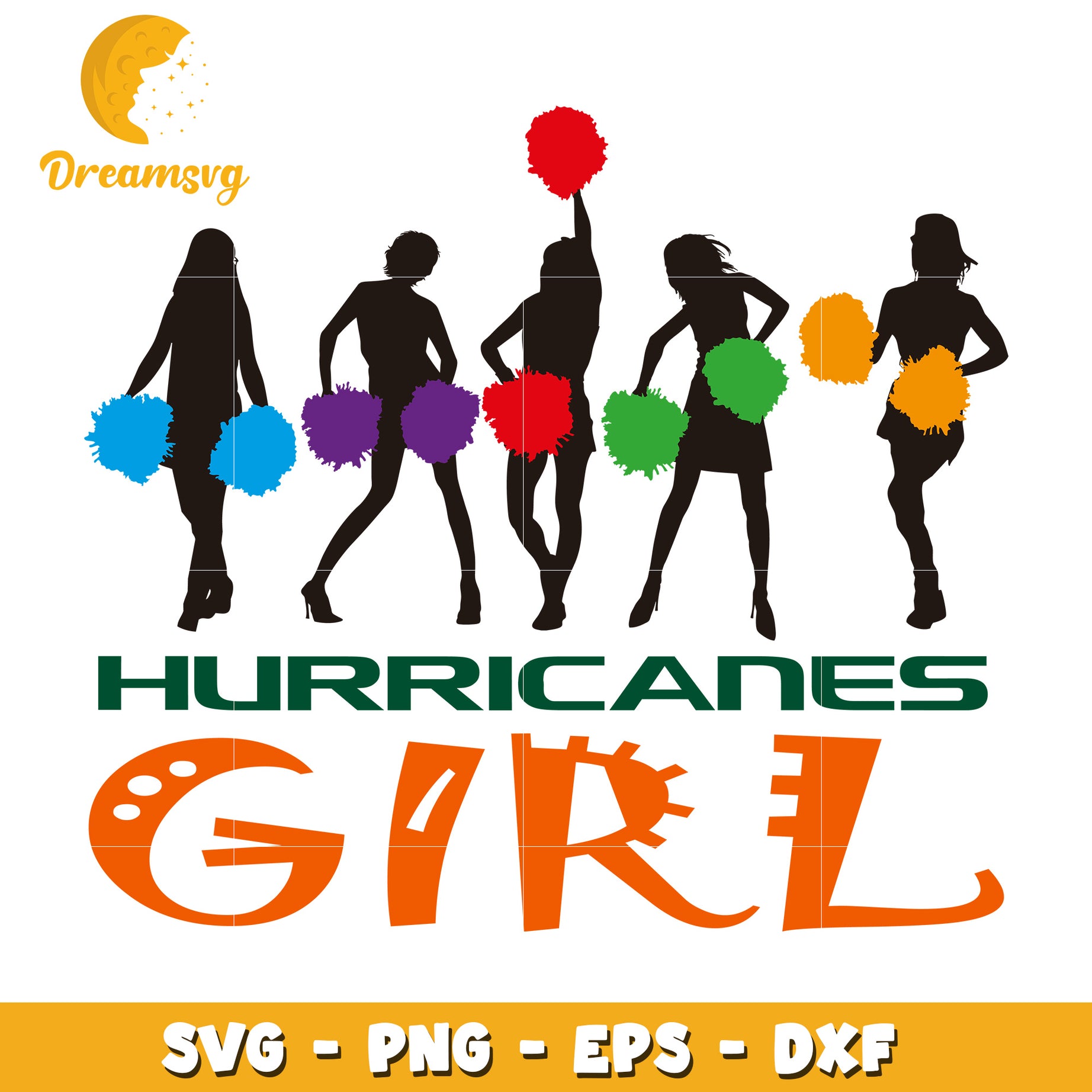 Hurricanes Cheer SVG PNG EPS DXF