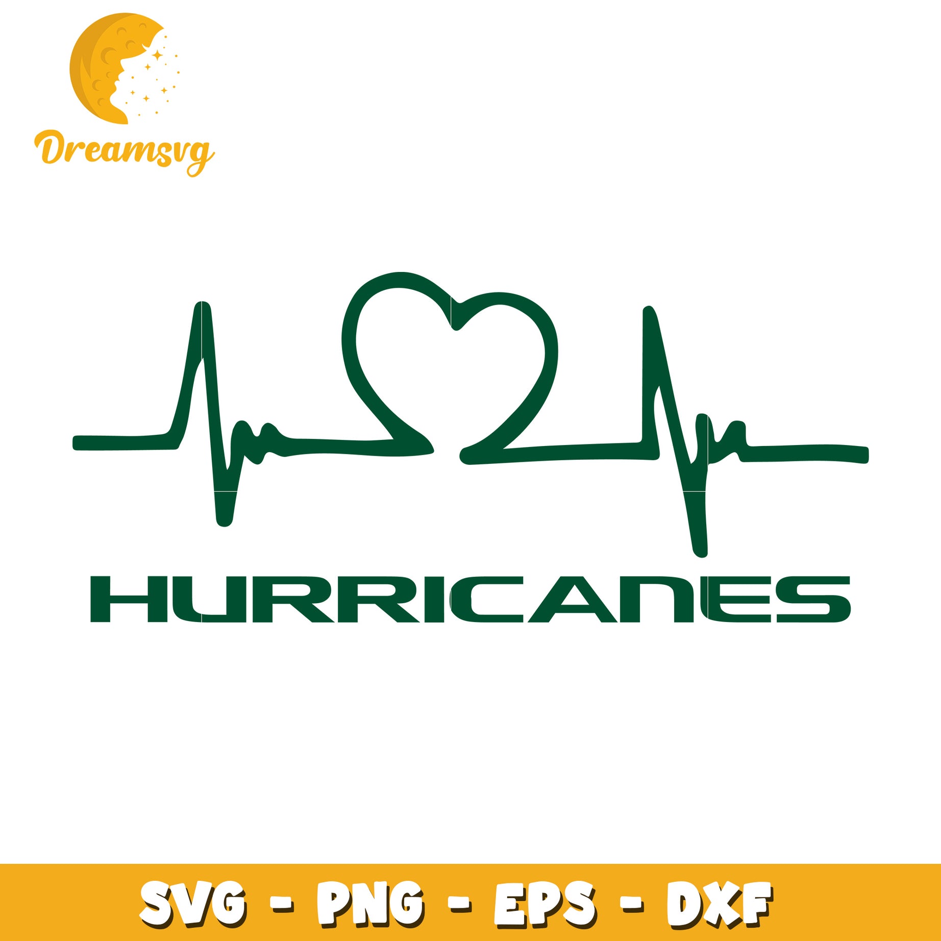 Hurricanes Heartbeat SVG PNG EPS DXF