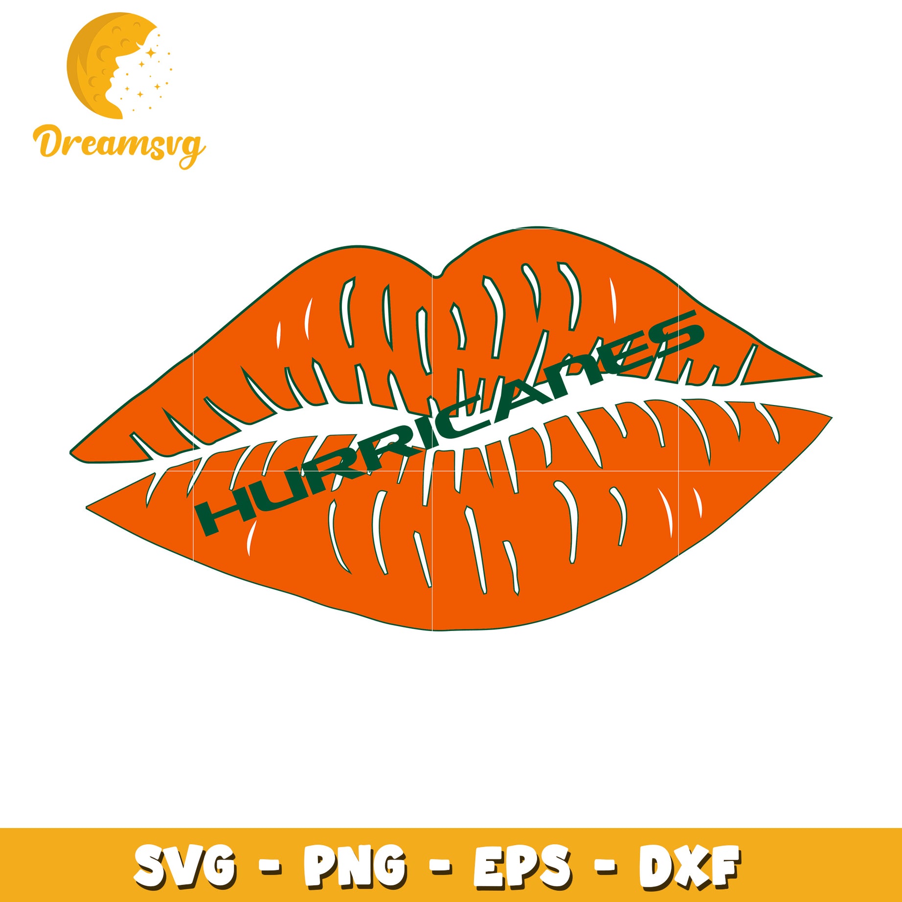 Hurricanes Lips SVG Cut File