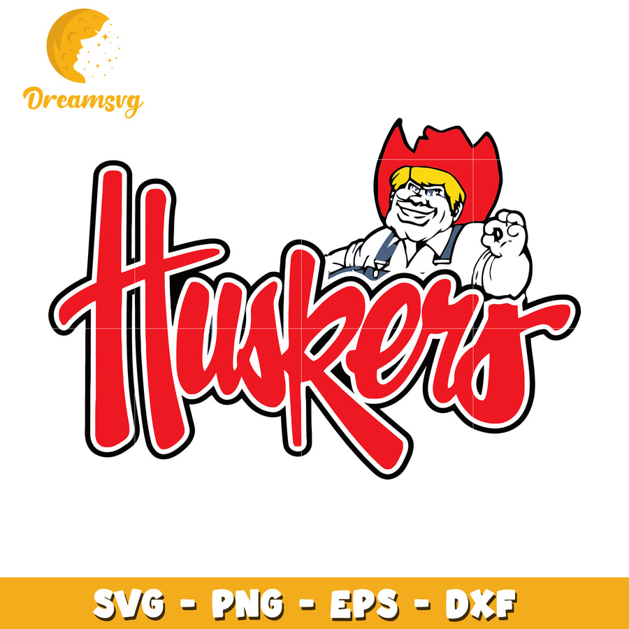Huskers SVG PNG EPS DXF Cut File