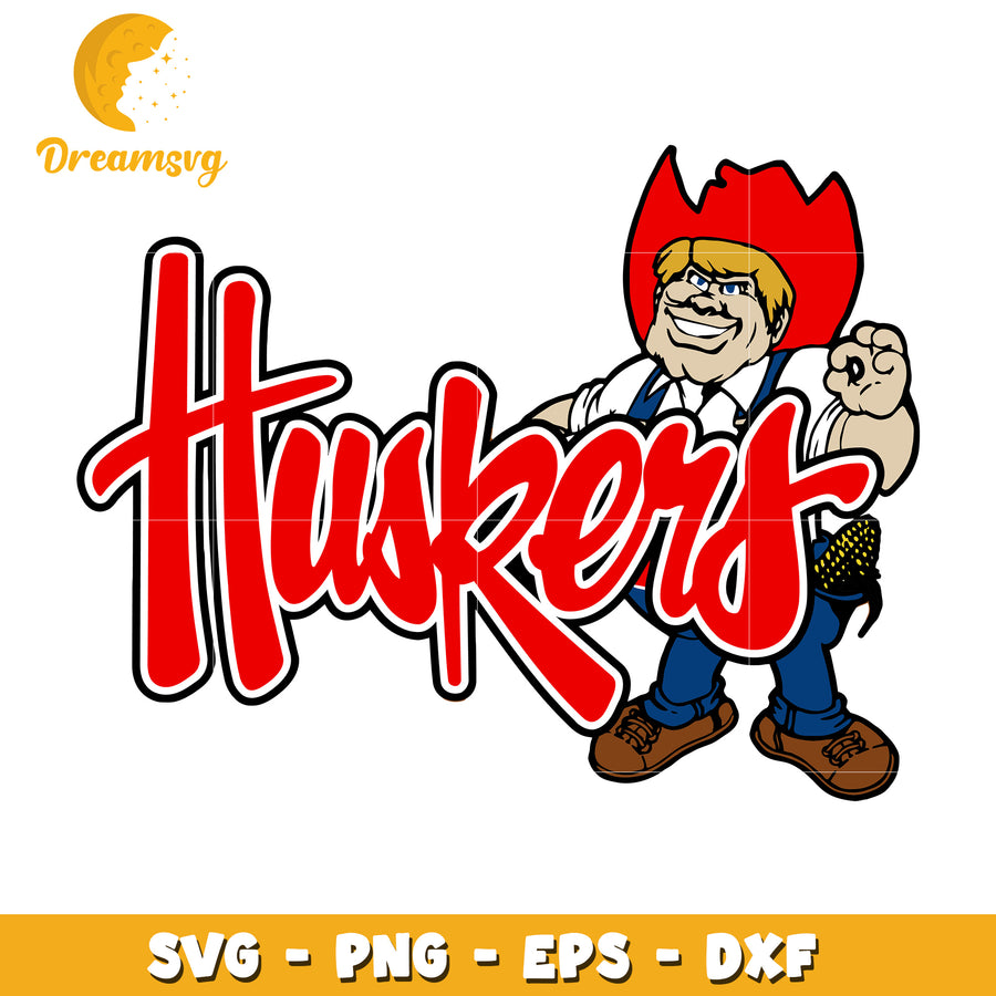 Huskers SVG PNG EPS DXF Cut Files