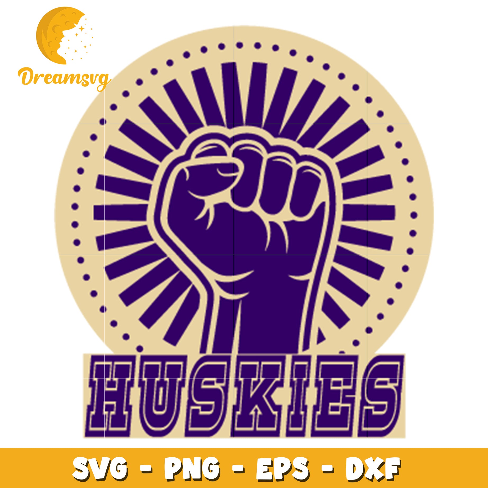 Huskie Fist SVG PNG EPS DXF Cut File