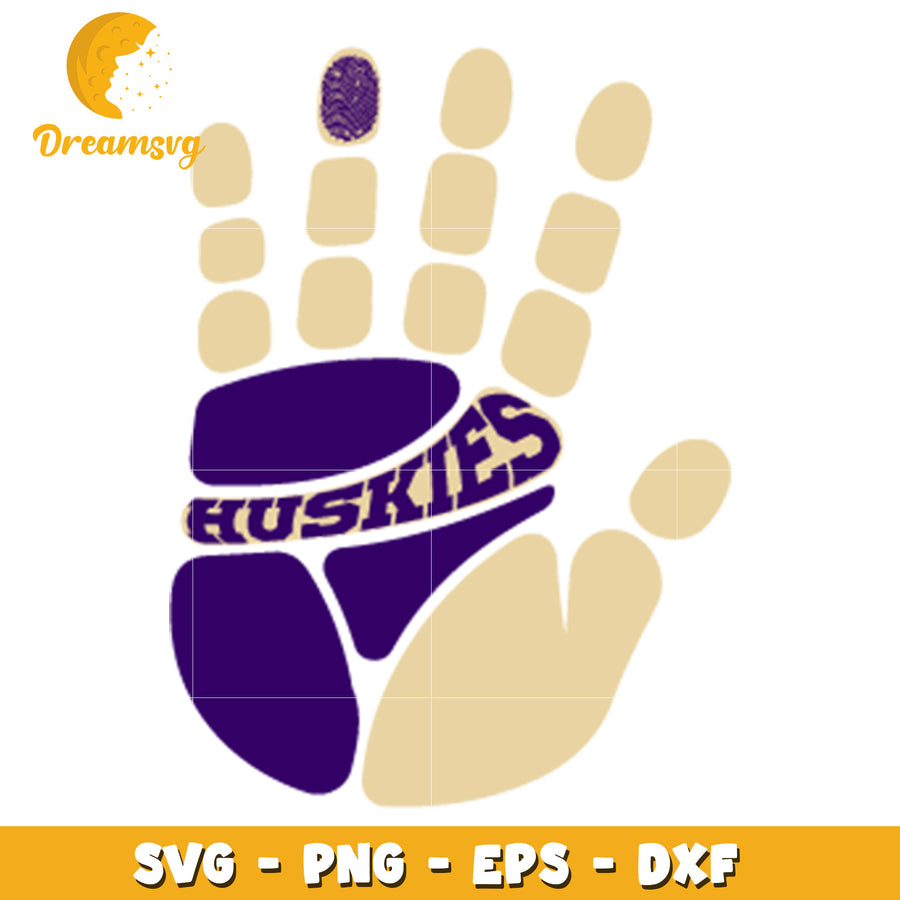 Huskie Hand SVG PNG EPS DXF Cut File