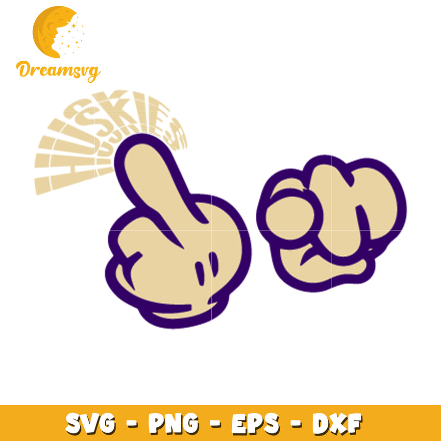 Huskie Hand SVG PNG EPS DXF Files