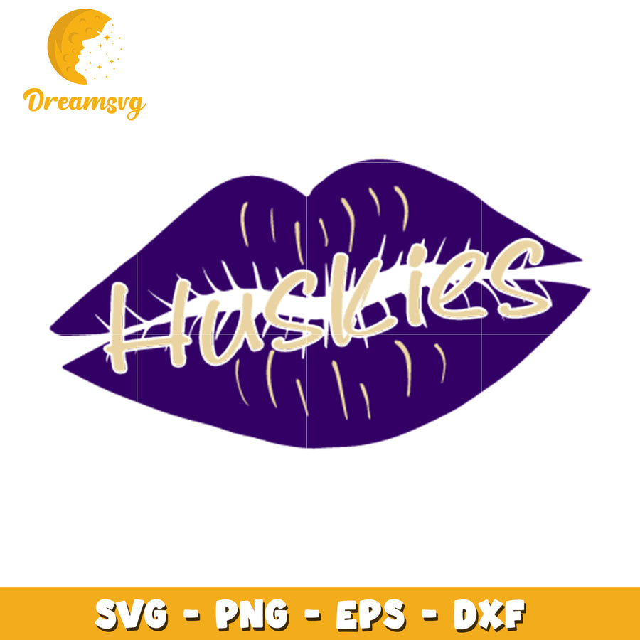 Huskie Lips SVG Cut File PNG EPS DXF