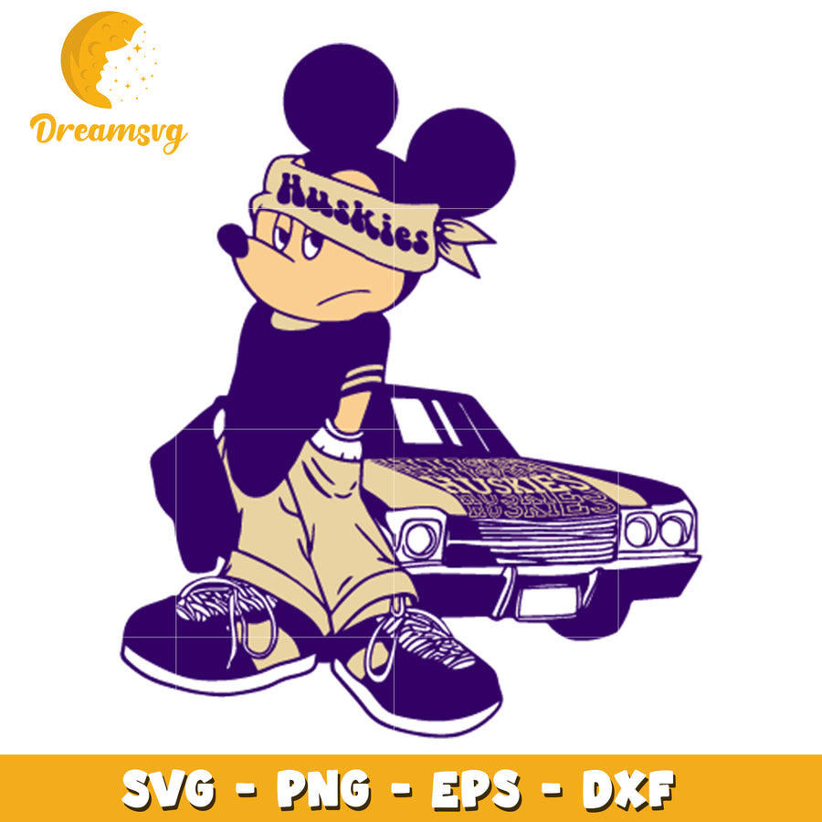 Huskie Mickey Mouse SVG PNG EPS DXF