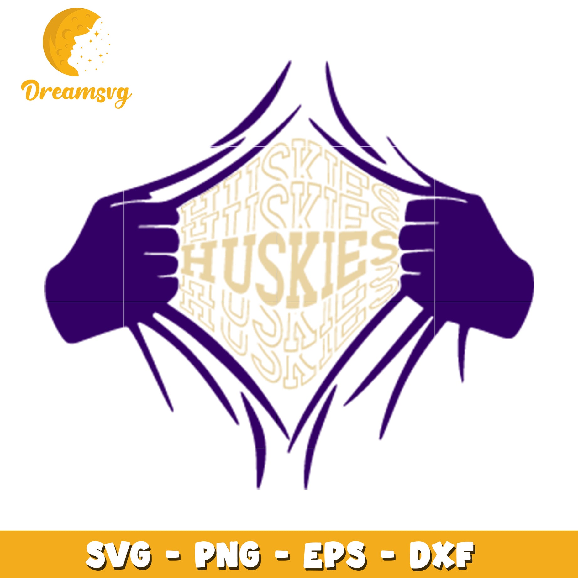 Huskie SVG PNG EPS DXF Ripping Shirt