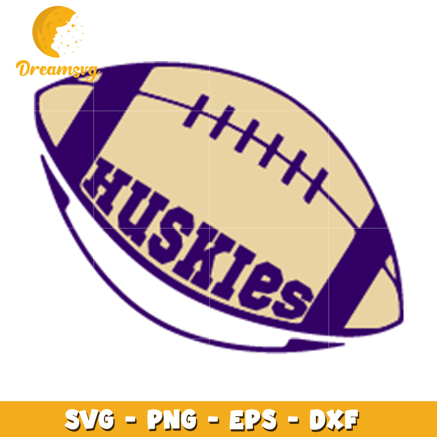 Huskies Football SVG Design for Fans and Sports Enthusiasts