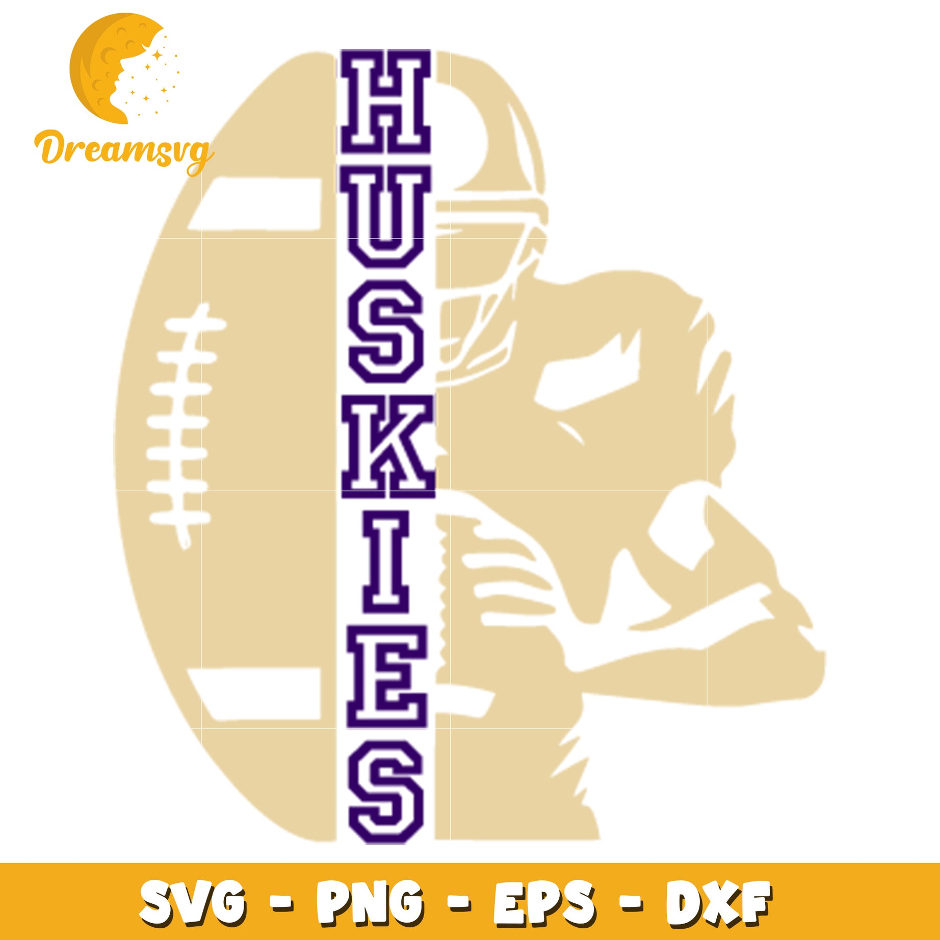 Huskies Football SVG Design for Sports Fans and Crafters