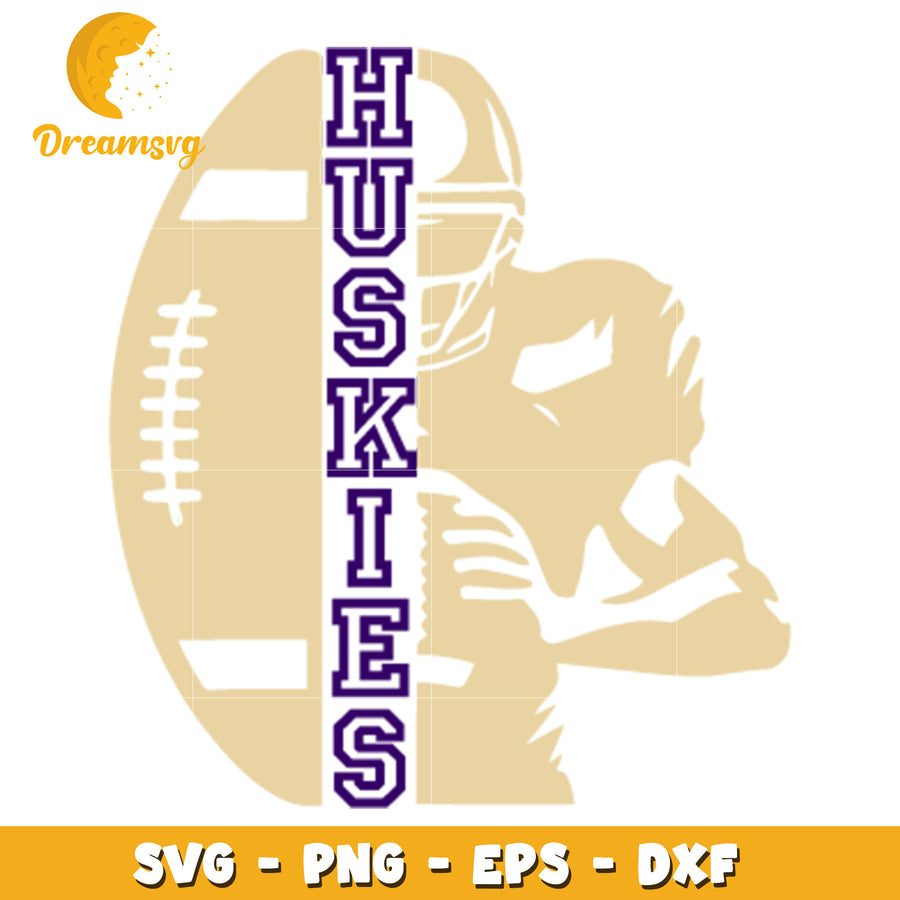 Huskies Football SVG Design for Sports Fans and Crafters