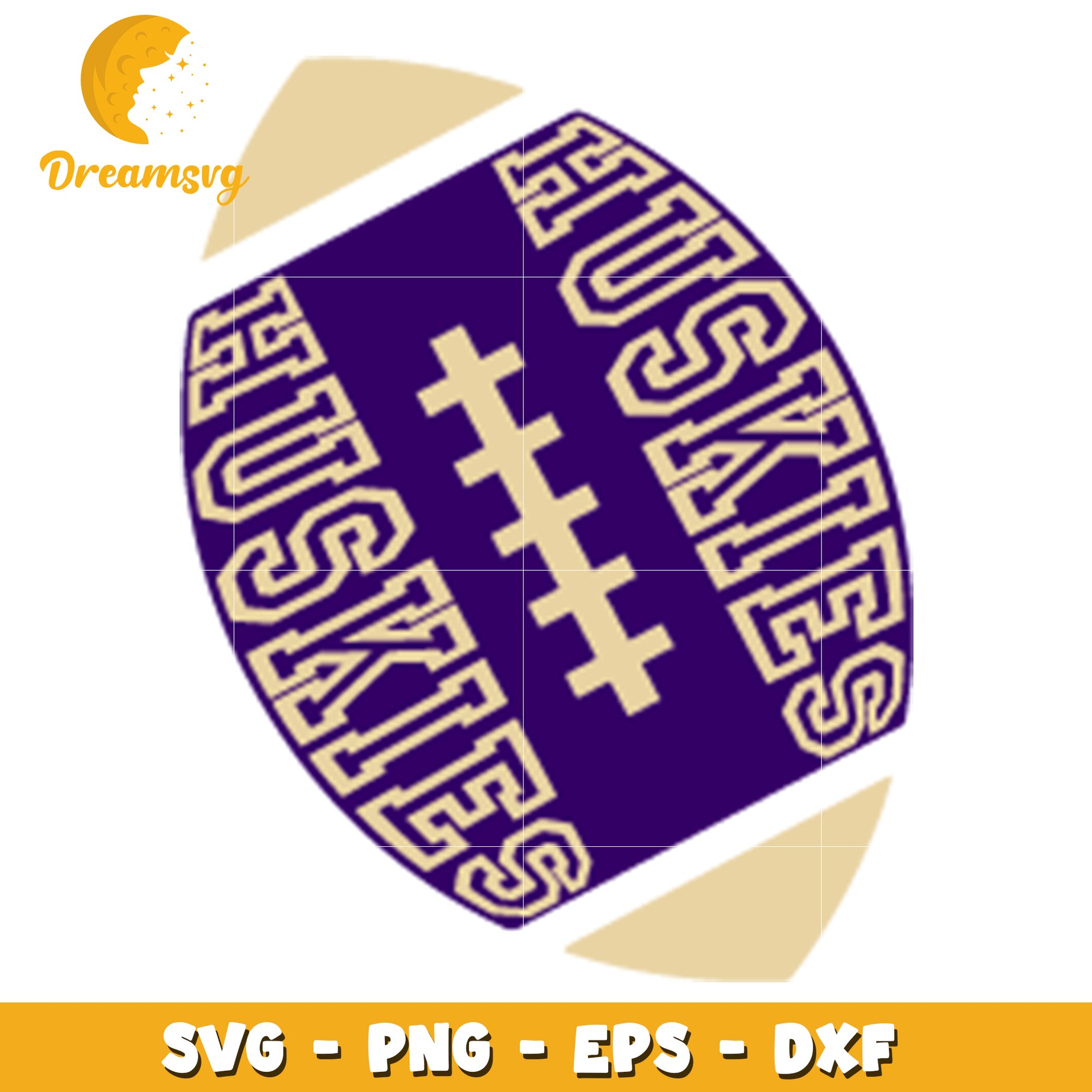 Huskies Football SVG PNG EPS DXF