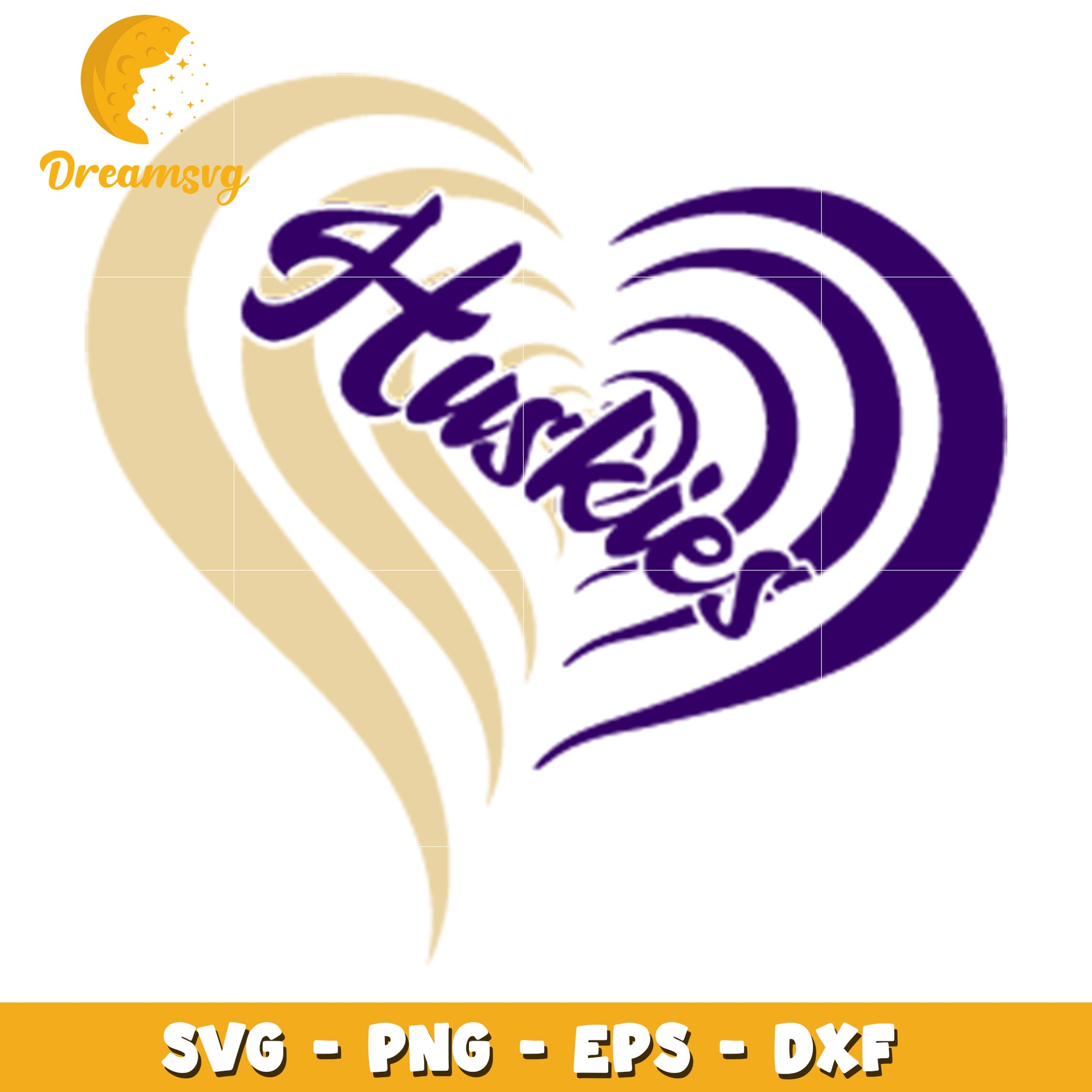 Huskies Heart Design SVG File for Crafting and DIY Projects