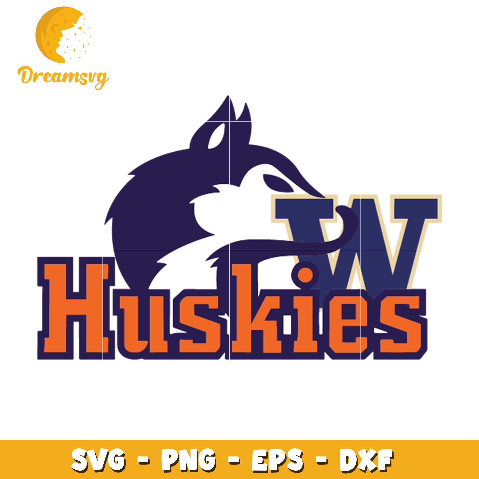 Huskies Logo SVG Design for Sports and Team Merchandise Use