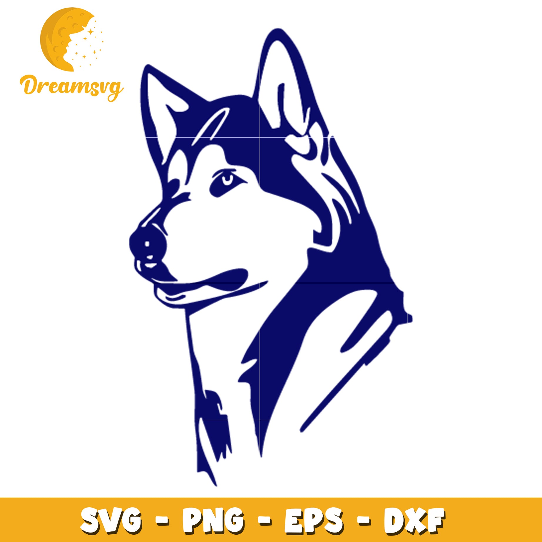 Husky Dog SVG PNG EPS DXF Cut File