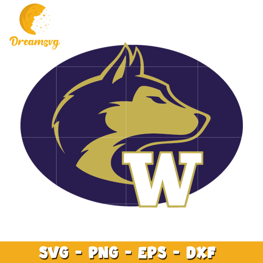 Husky W Logo SVG PNG EPS DXF Cut File