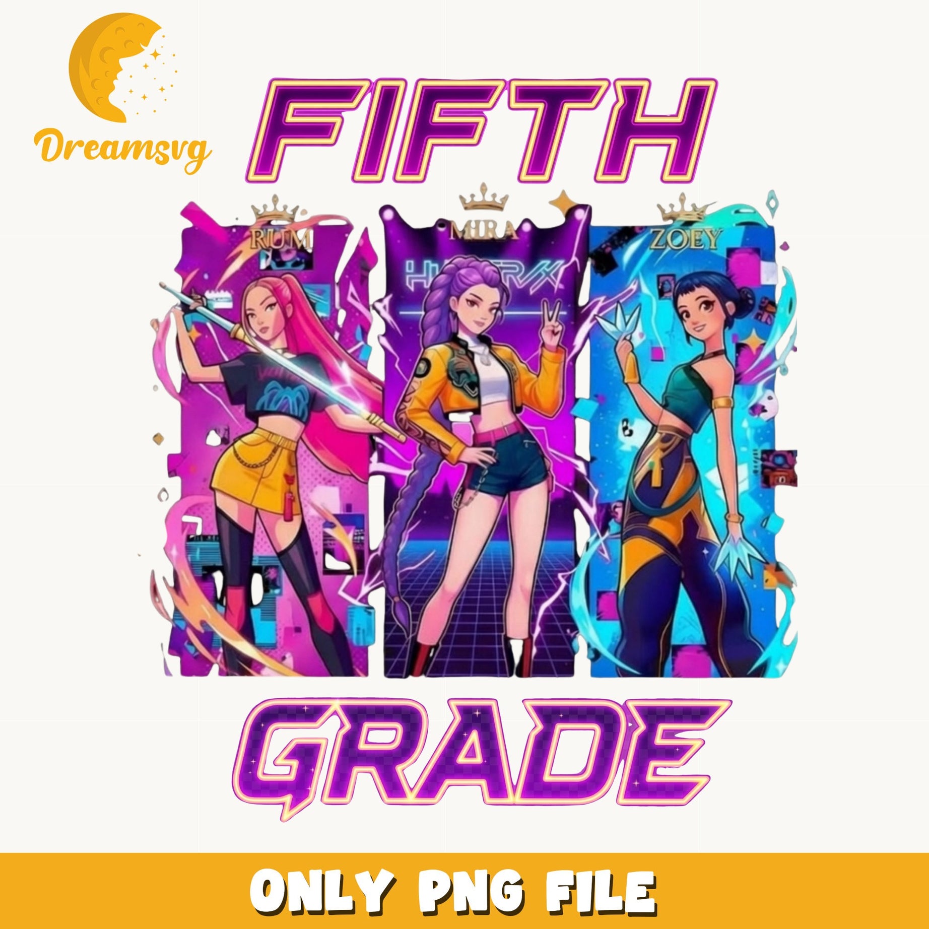 Hyrule Girls Fifth Grade PNG, Back To School PNG, Teacher PNG