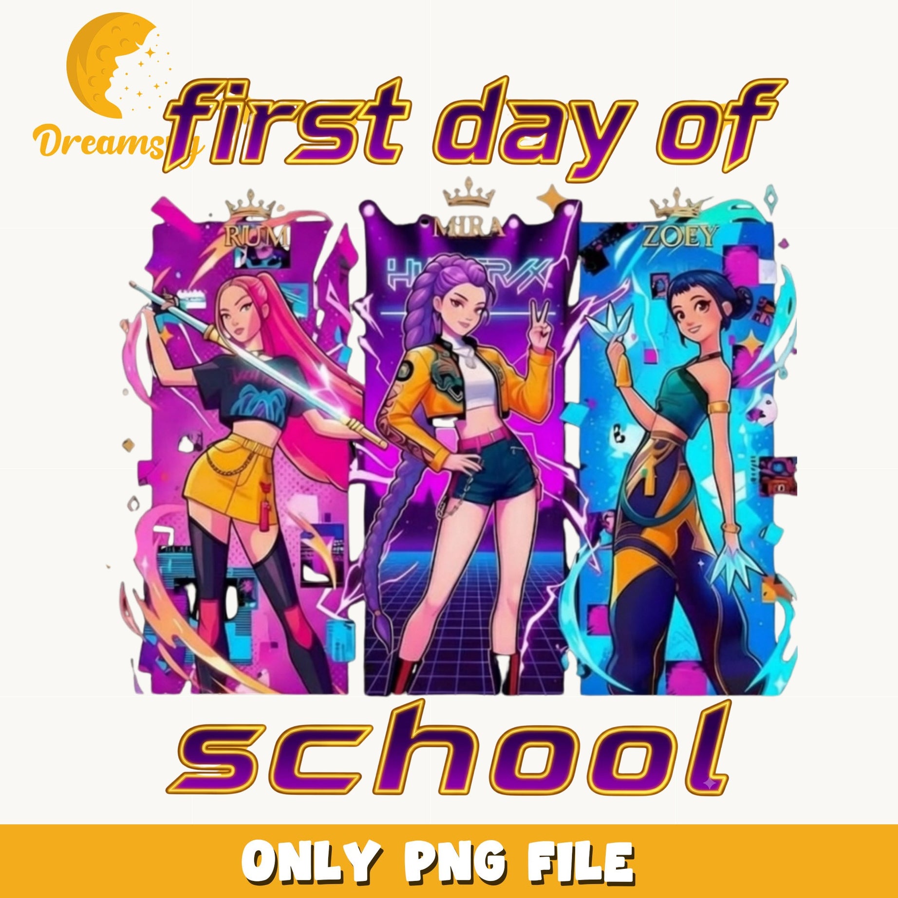 Hyrx Girls First Day Of School PNG, Back To School PNG, Girls School PNG