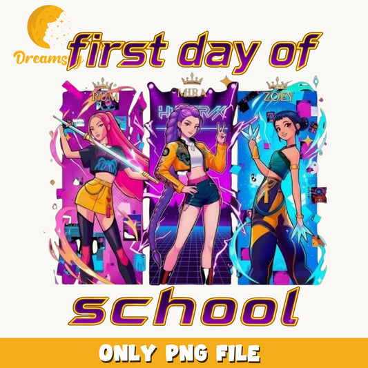 Hyrx Girls First Day Of School PNG, Back To School PNG, Girls School PNG