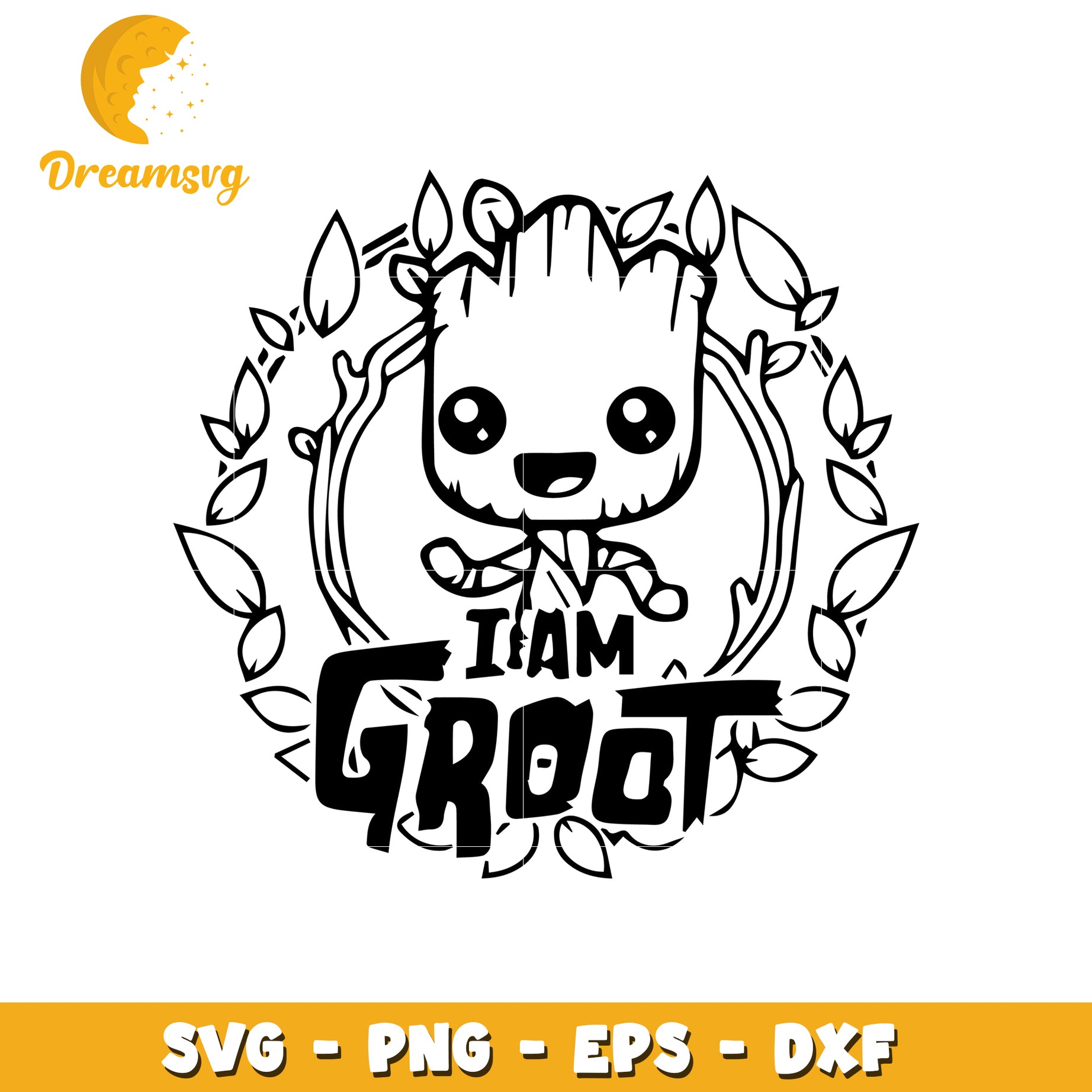 I Am Groot SVG Cut File for Crafting and Design Projects