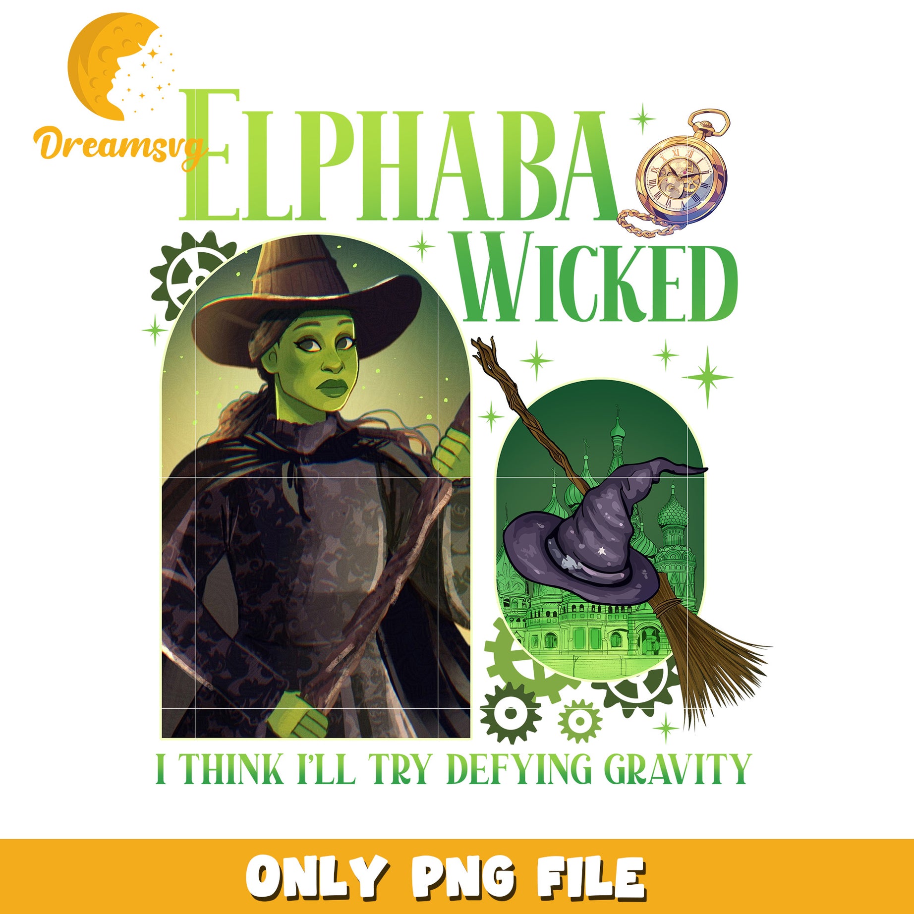 I Think I_ll Try Defying Gravity png, wicked vibes png, wictchcore png