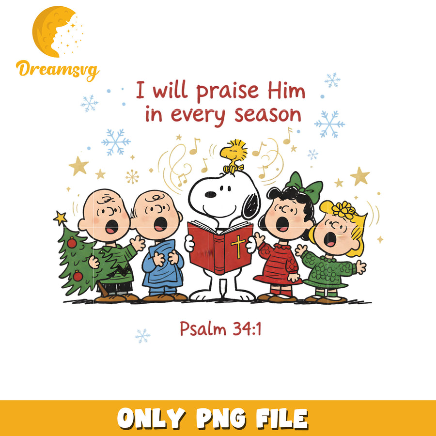 I Will Praise Him in Every Season png, christmas tree png, christmas lights png