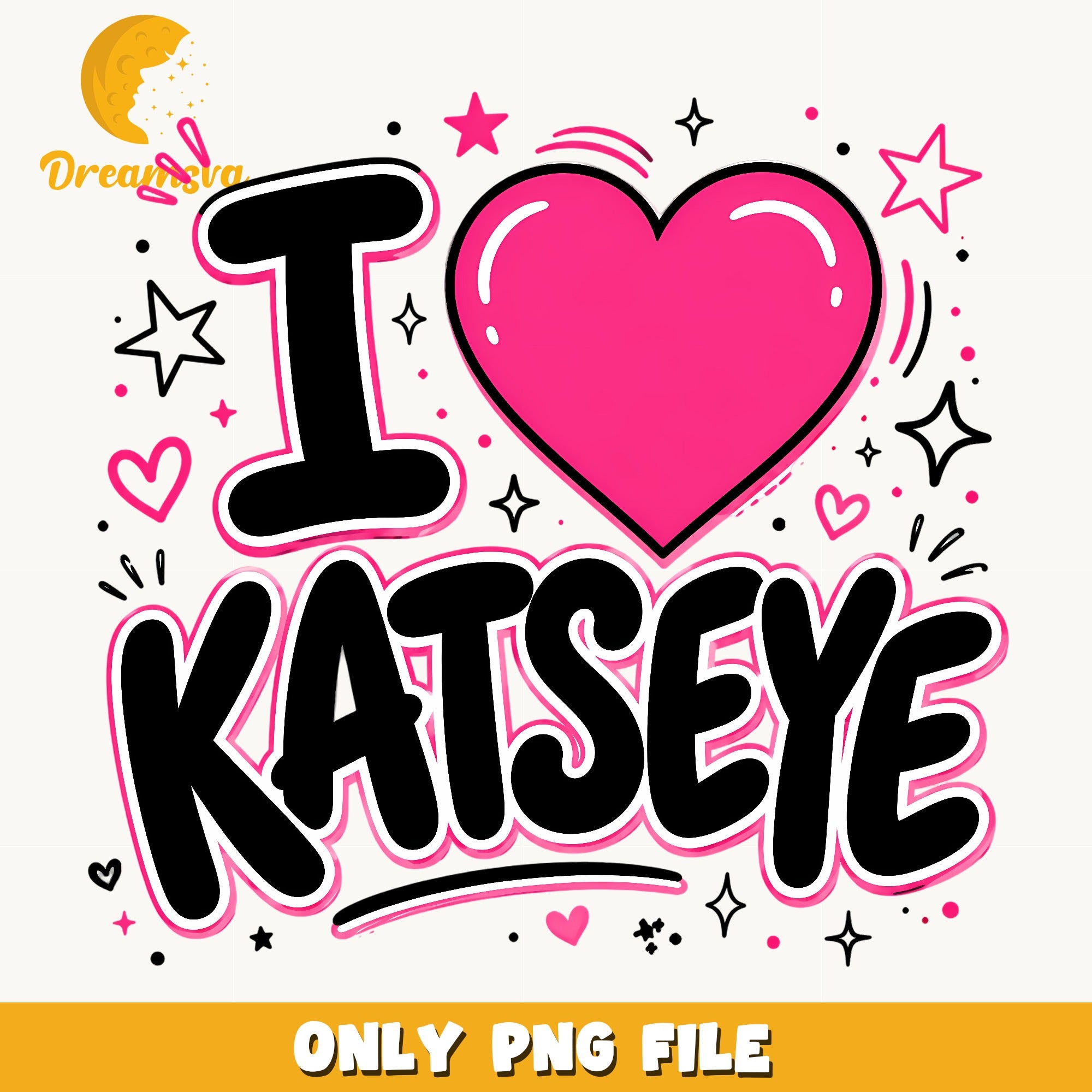 I Love Katseye PNG, Katseye Kpop Fan Gift PNG, Katseye PNG
