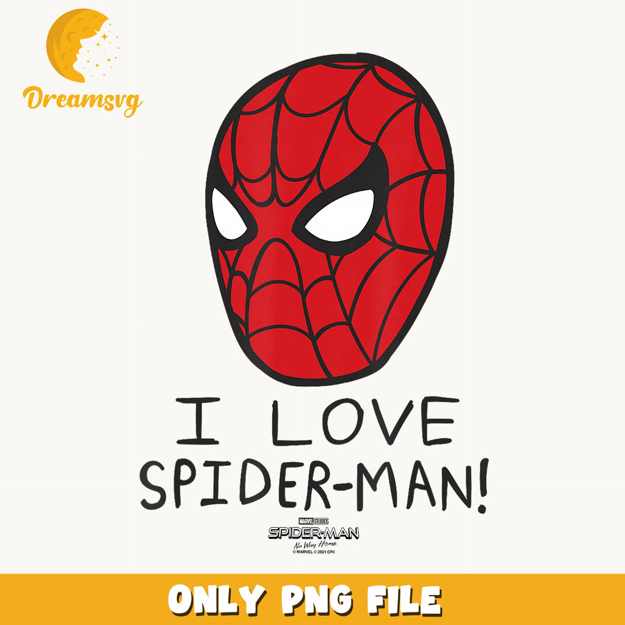I Love Spider-Man Mask PNG, Marvel Superhero Face, Spidey PNG