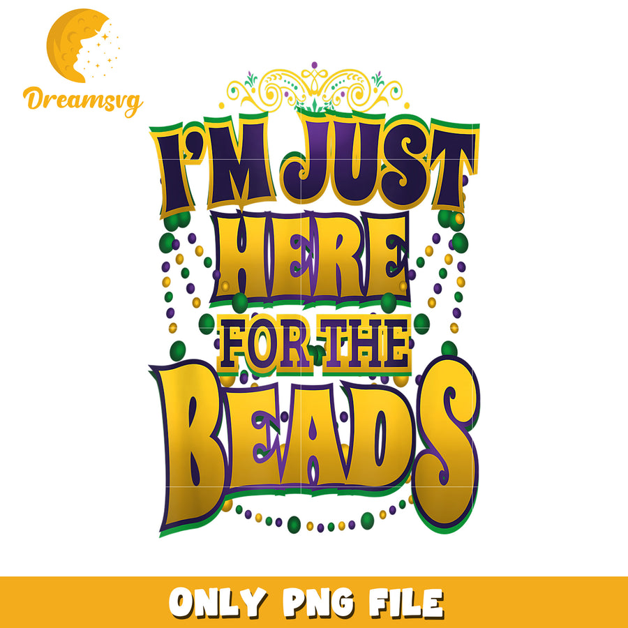 I'm just here for the beads font design png, font design png