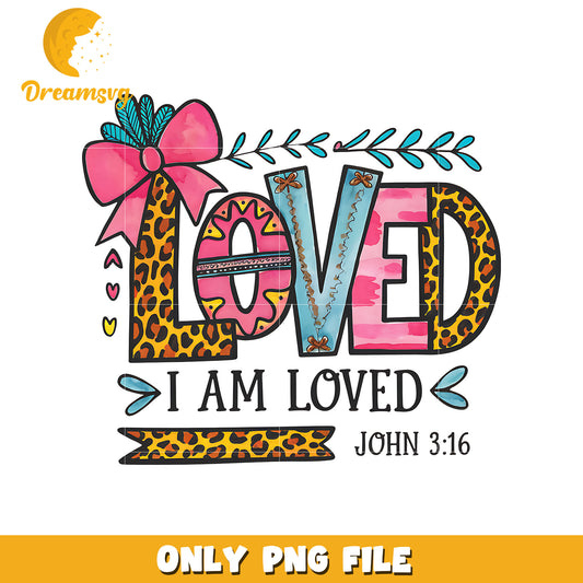 I am loved valentine decor png, love png, valentine png