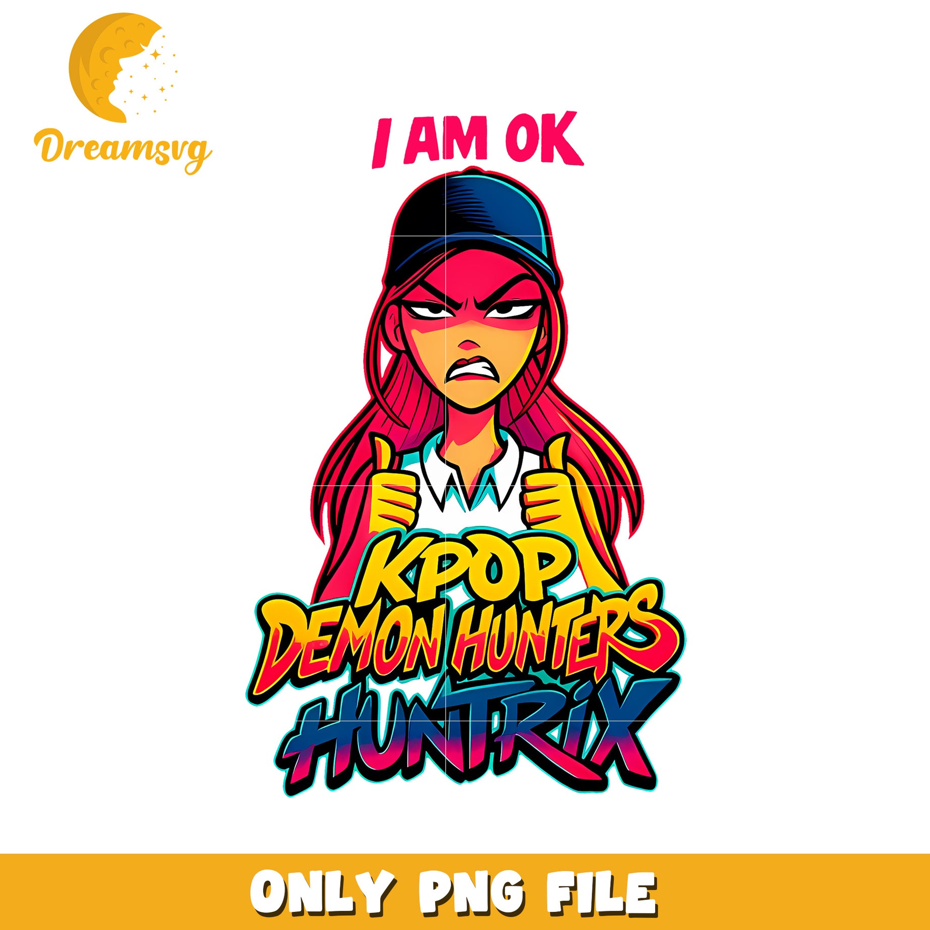 I am ok kpop demon hunters png, korean cartoons png, kpop band design png