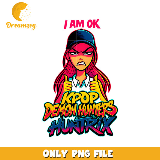 I am ok kpop demon hunters png, korean cartoons png, kpop band design png