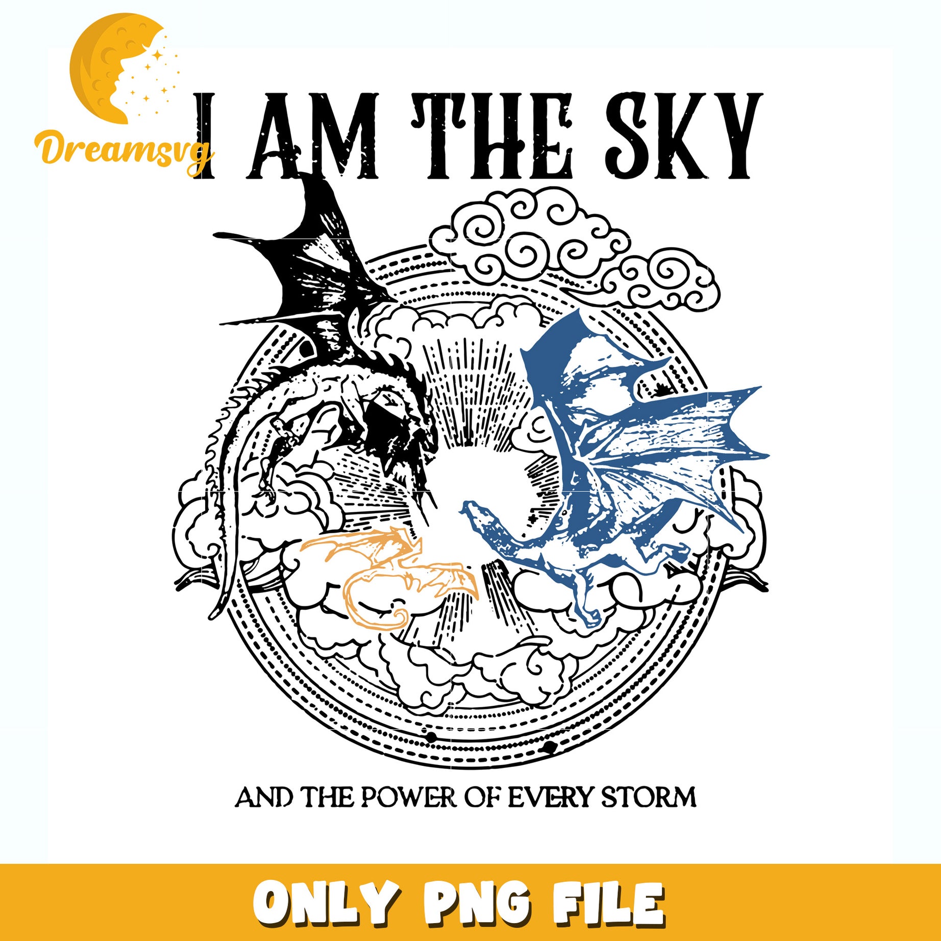 I am the sky png, inspirational quote png, fourth wing game png