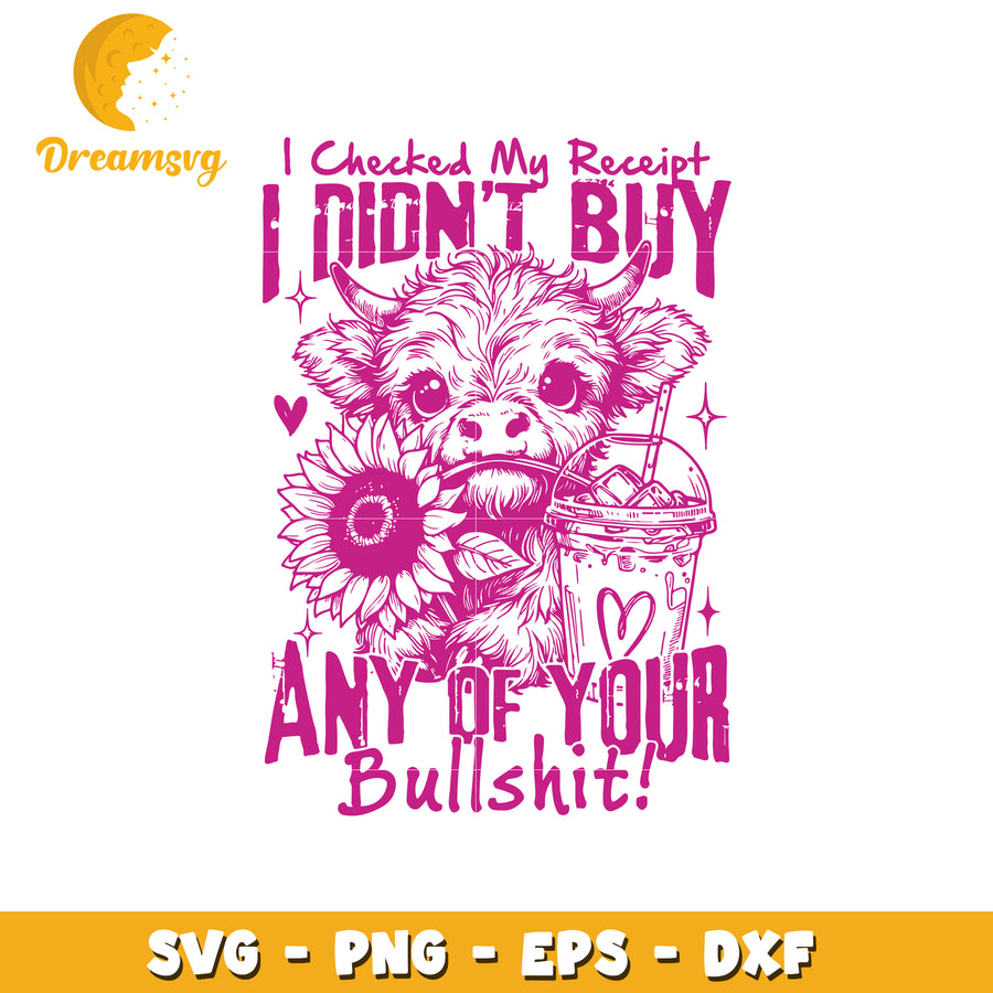 I checked my receipt svg, funny quotes svg, funny memes svg