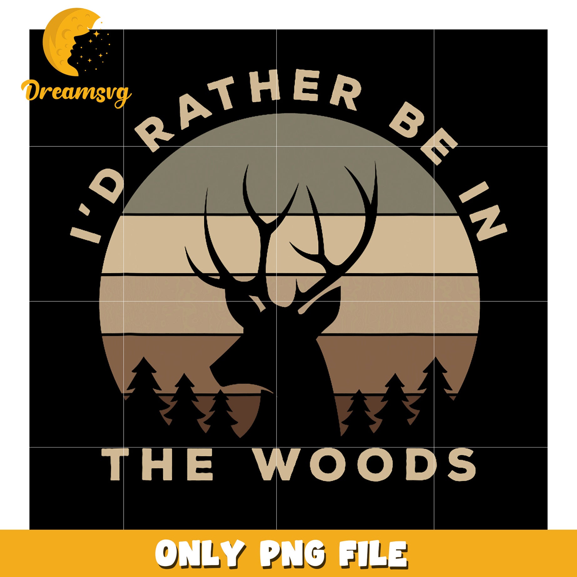 Id Rather Be In The Woods PNG