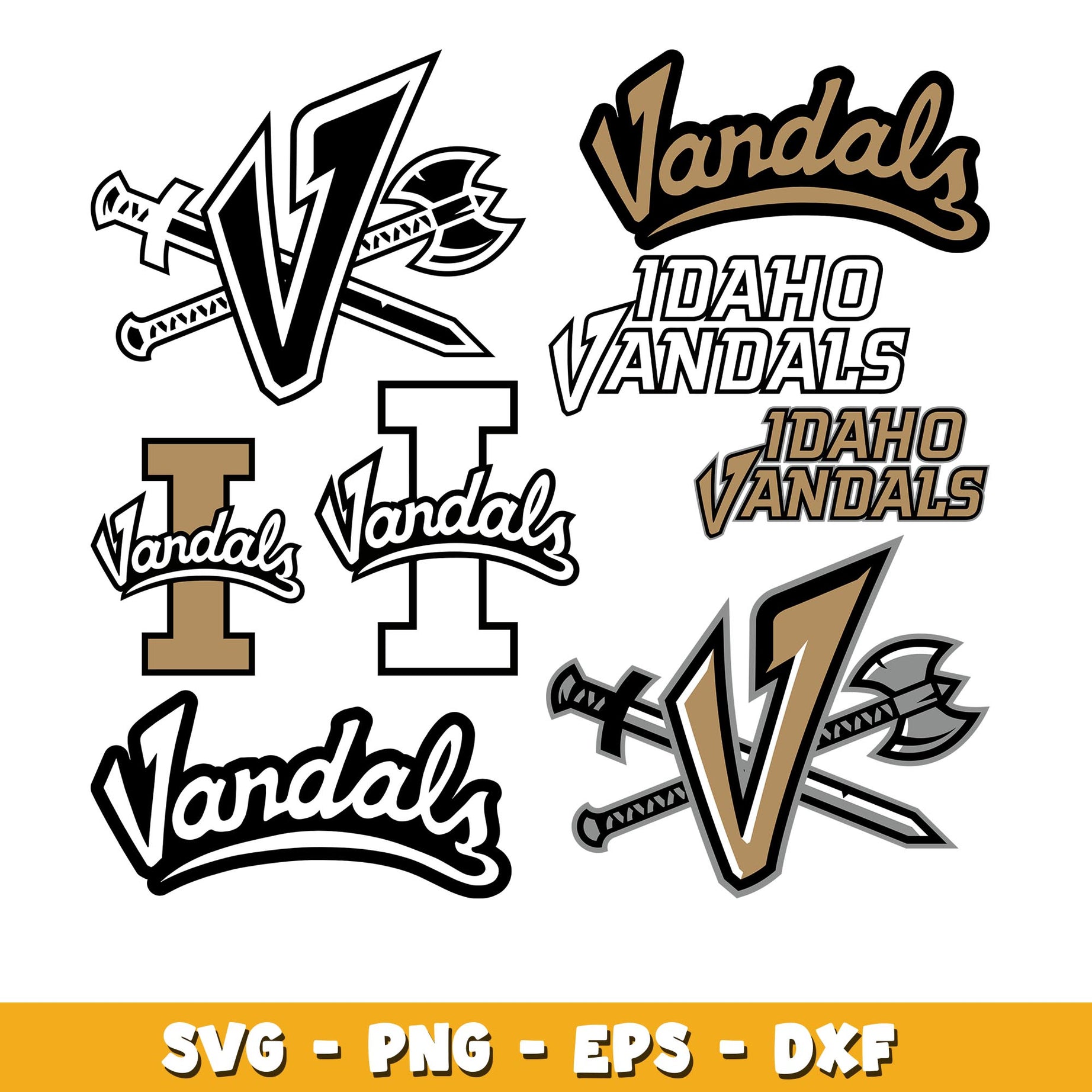 Idaho Vandals Bundle svg, Idaho Vandals logo svg, ncaa svg  