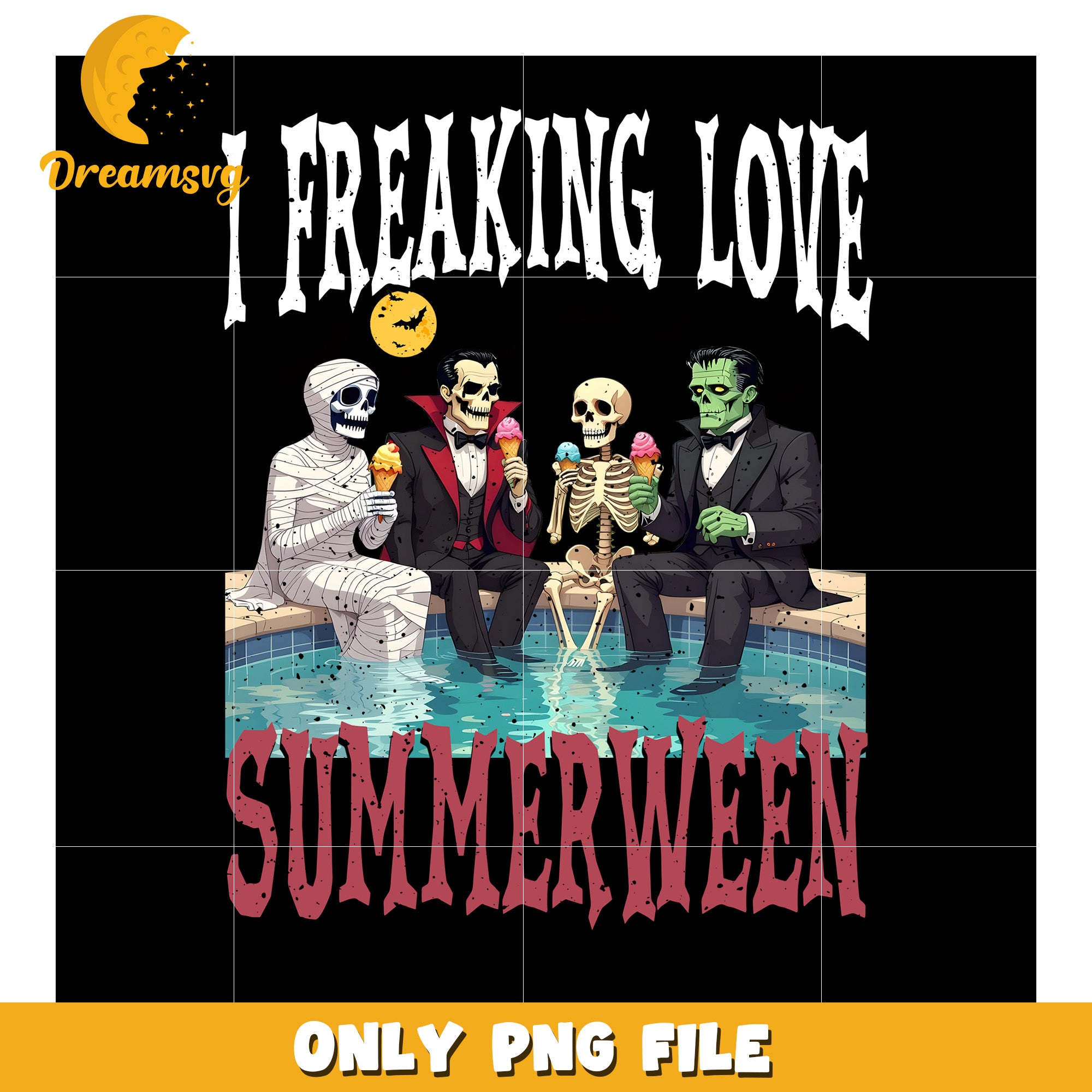 I freaking love summerween png, halloween decor png, halloween season​ png