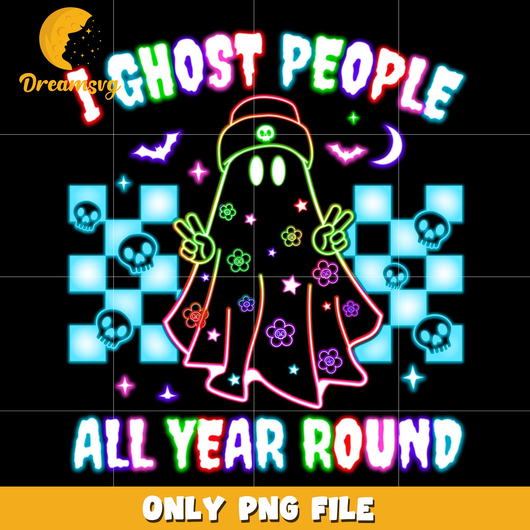 I ghost people all year round png, halloween games​​ png, halloween cookies​ png