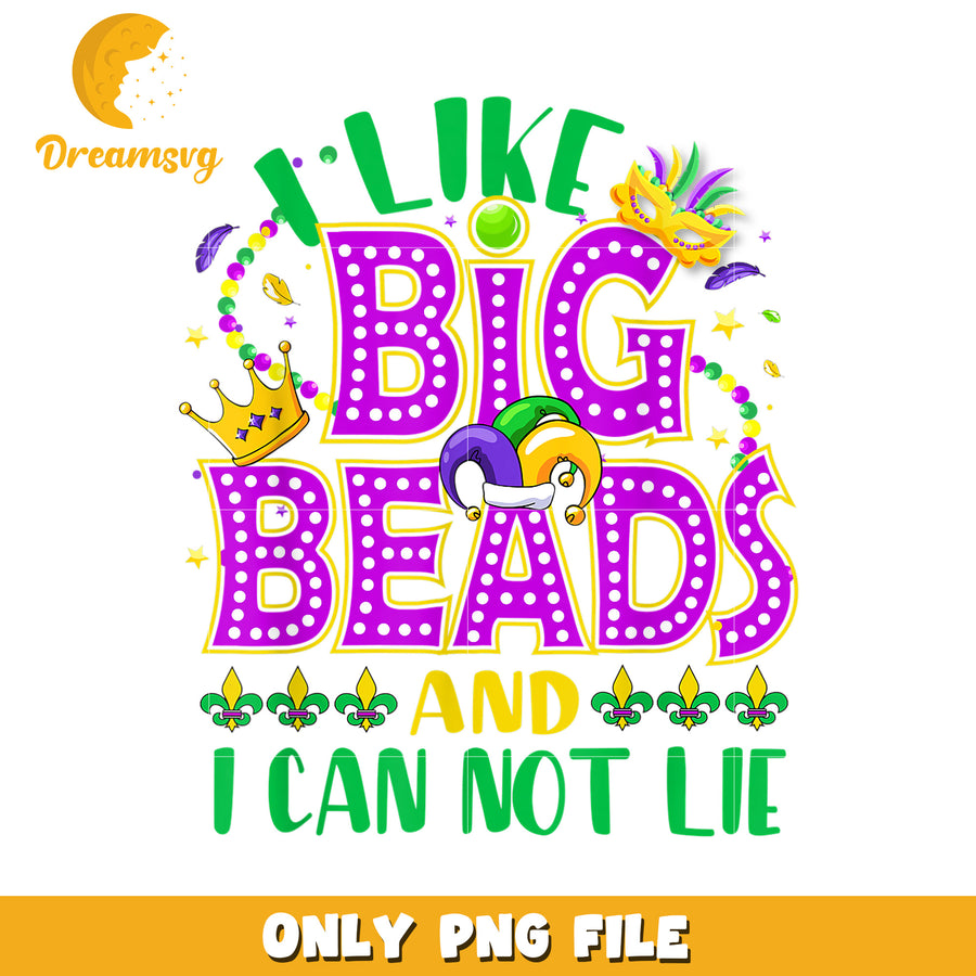 I like big beads and I can not lie png, mardi gras decorations png