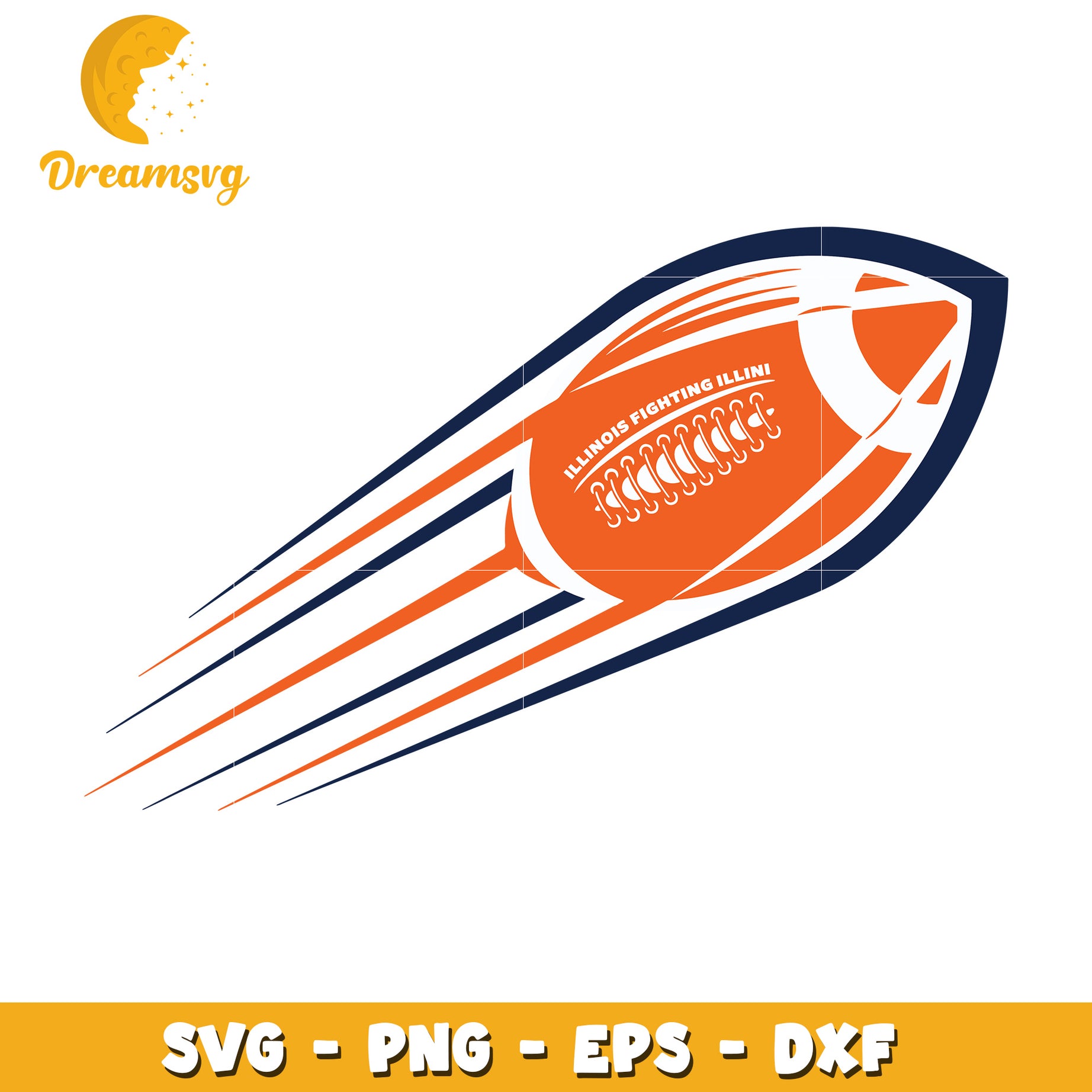 Illinois Fighting Illini Football SVG Cut File