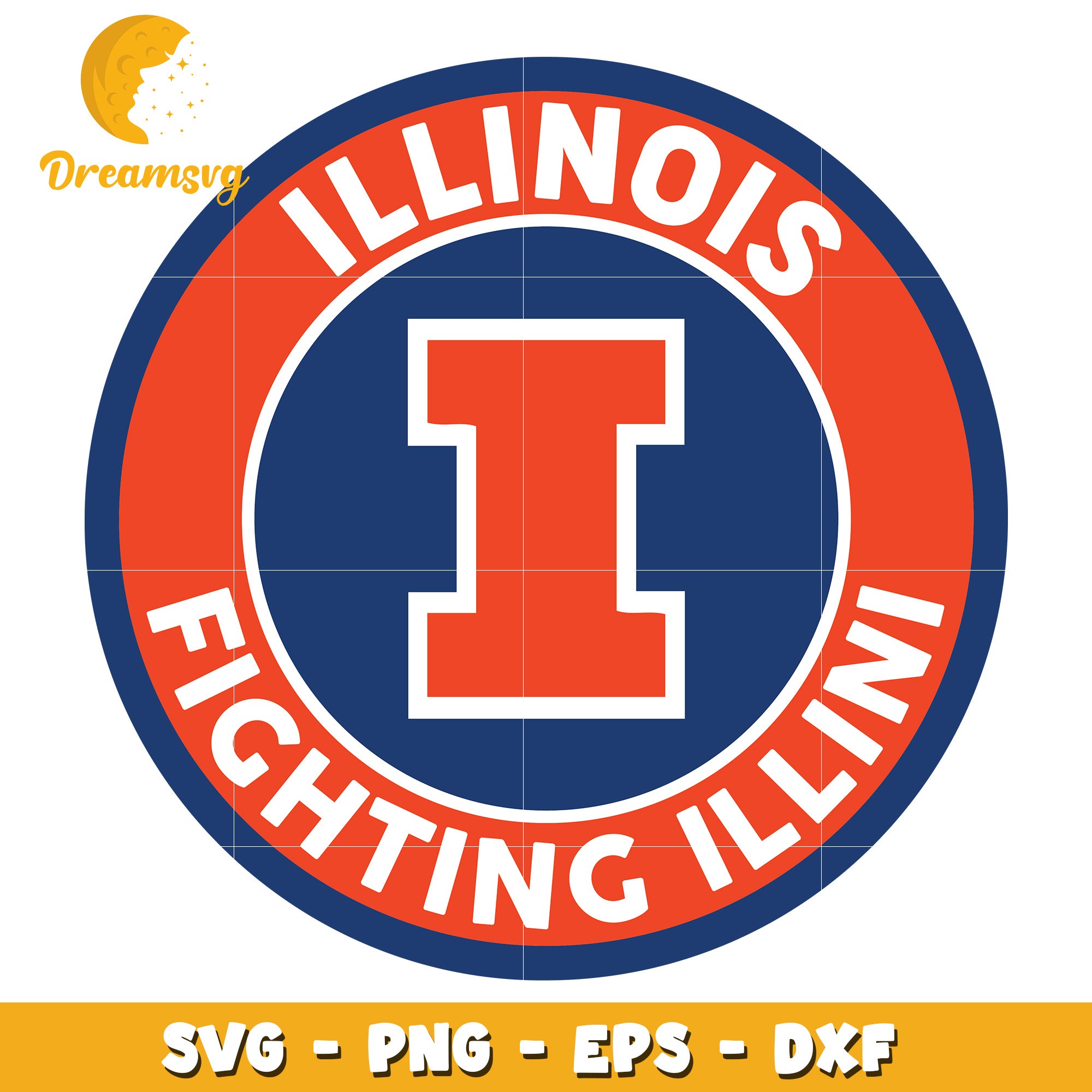 Illinois Fighting Illini Logo SVG Digital Download for Crafts