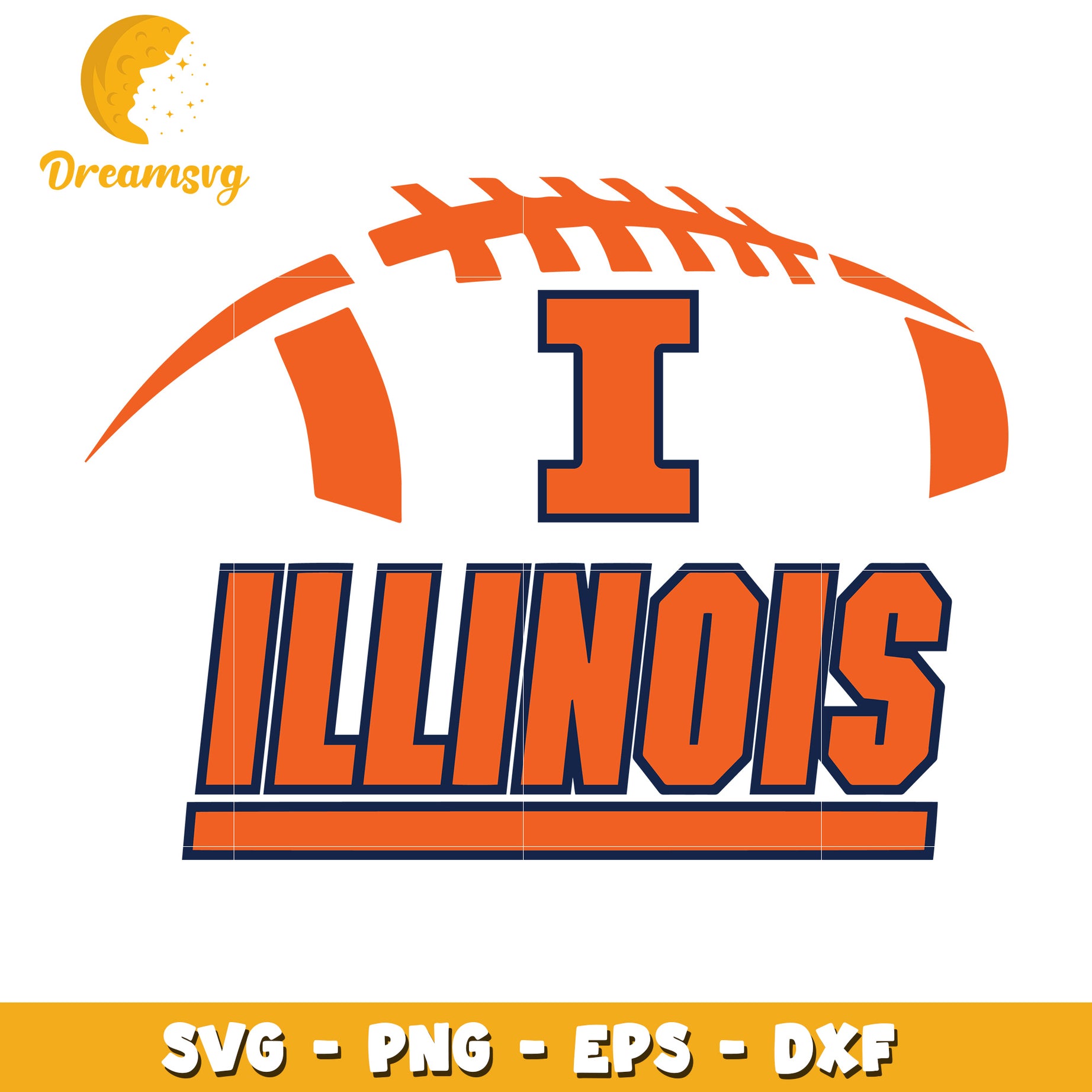 Illinois Football SVG PNG EPS DXF