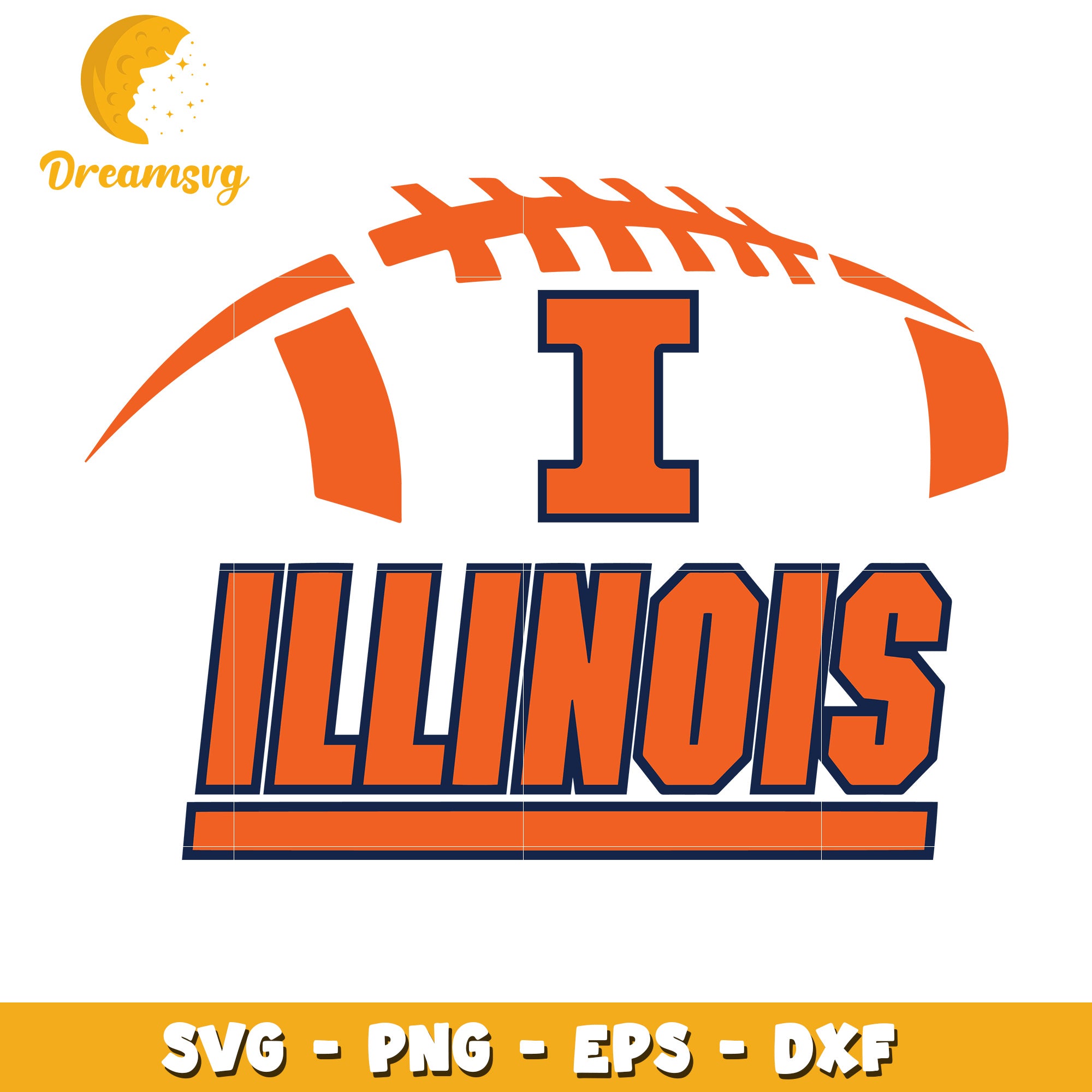 Illinois Football SVG PNG EPS DXF