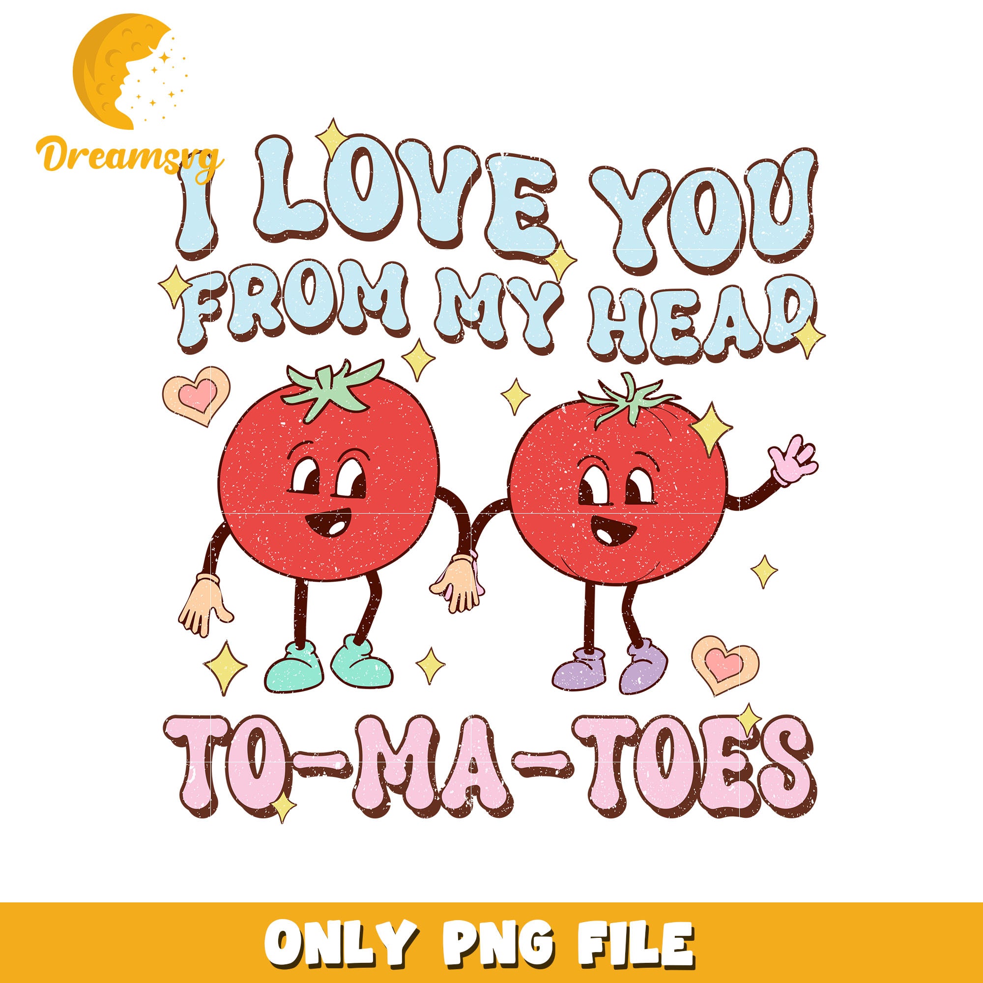 I love you from my head tomatoes png, I love you png, valentine png