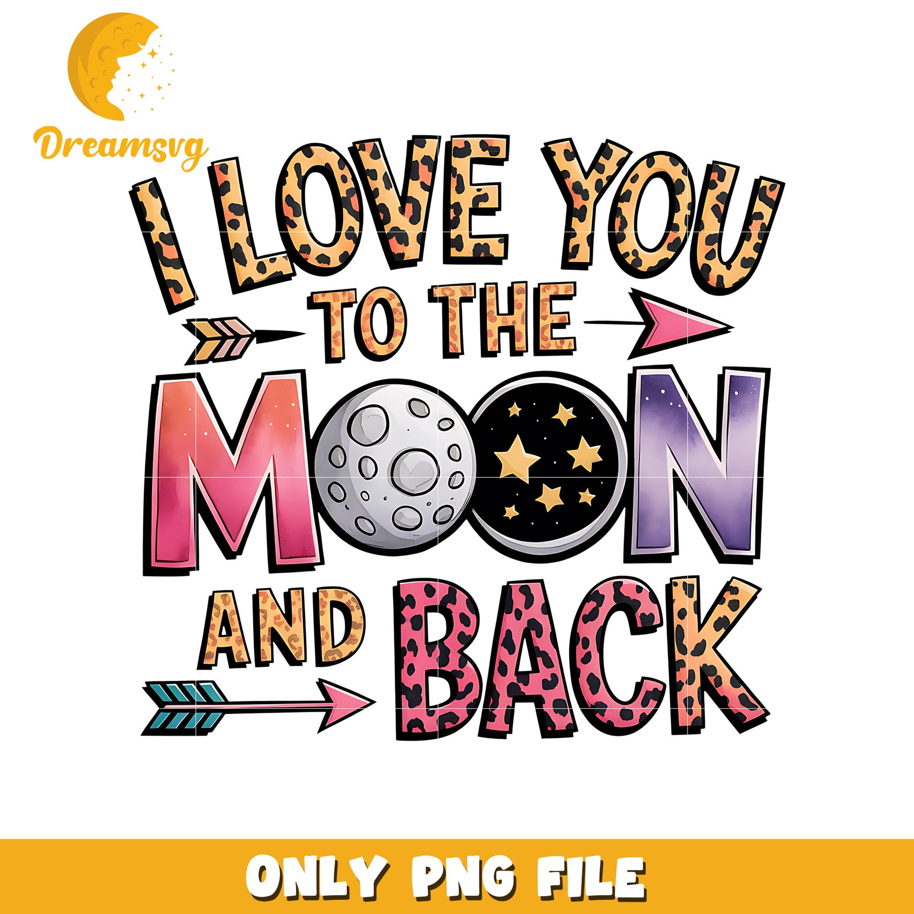 I love you to the moon and back png, quotes png, valentine png