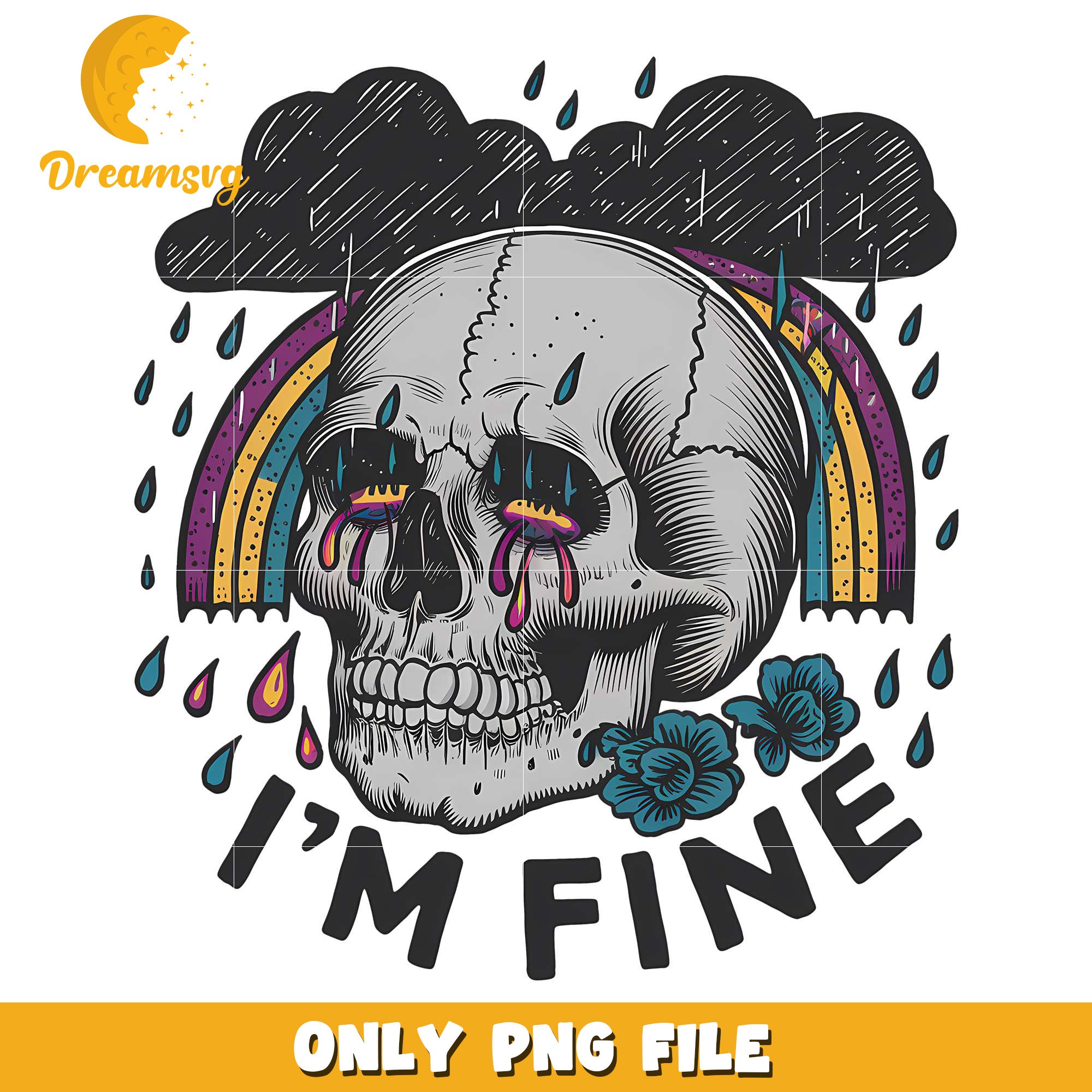 Im Fine Skeleton Crying Sarcastic png, halloween cartoons​ png, halloween movies​ png