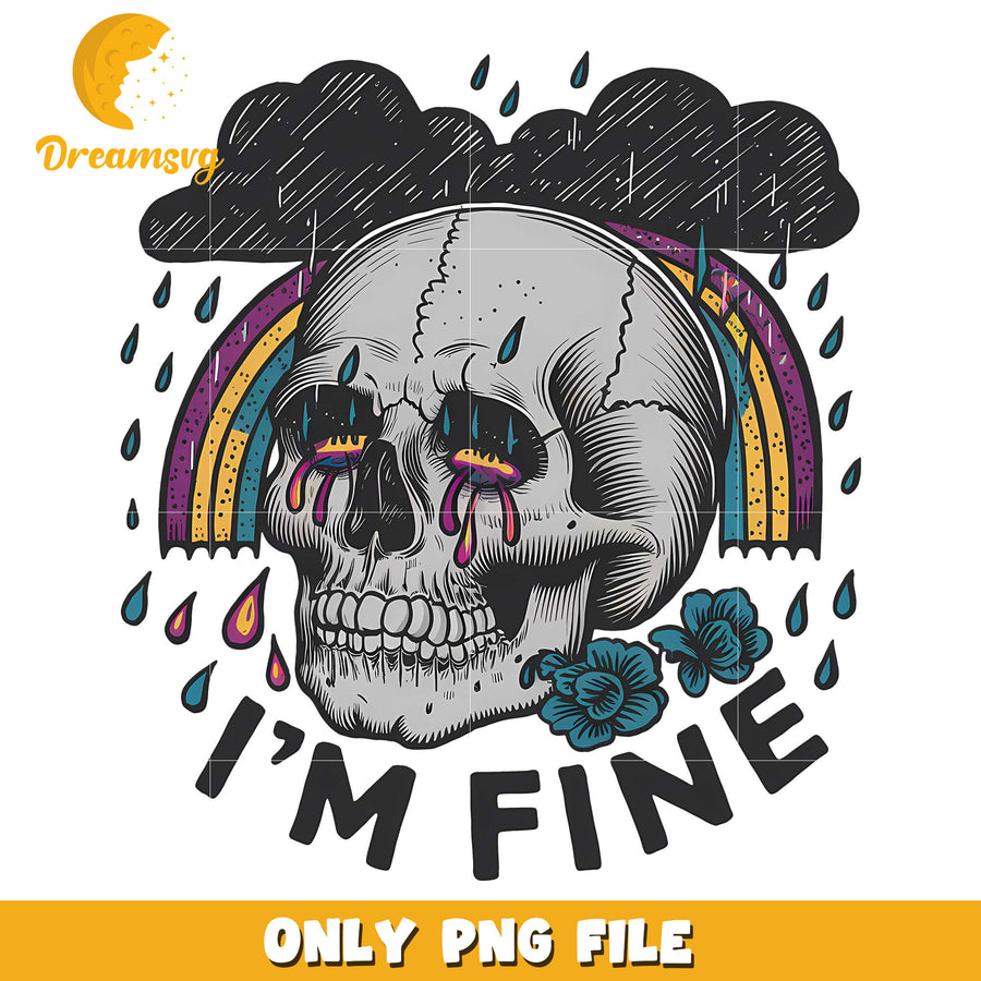 Im Fine Skeleton Crying Sarcastic png, halloween cartoons​ png, halloween movies​ png