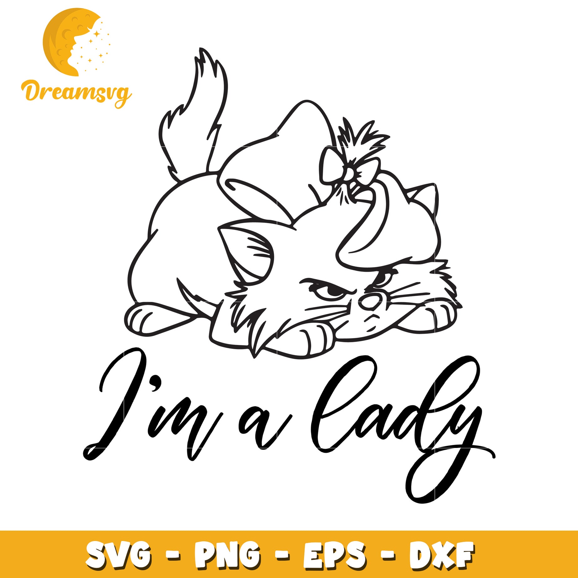 Im a Lady Cat SVG PNG EPS DXF Cut File