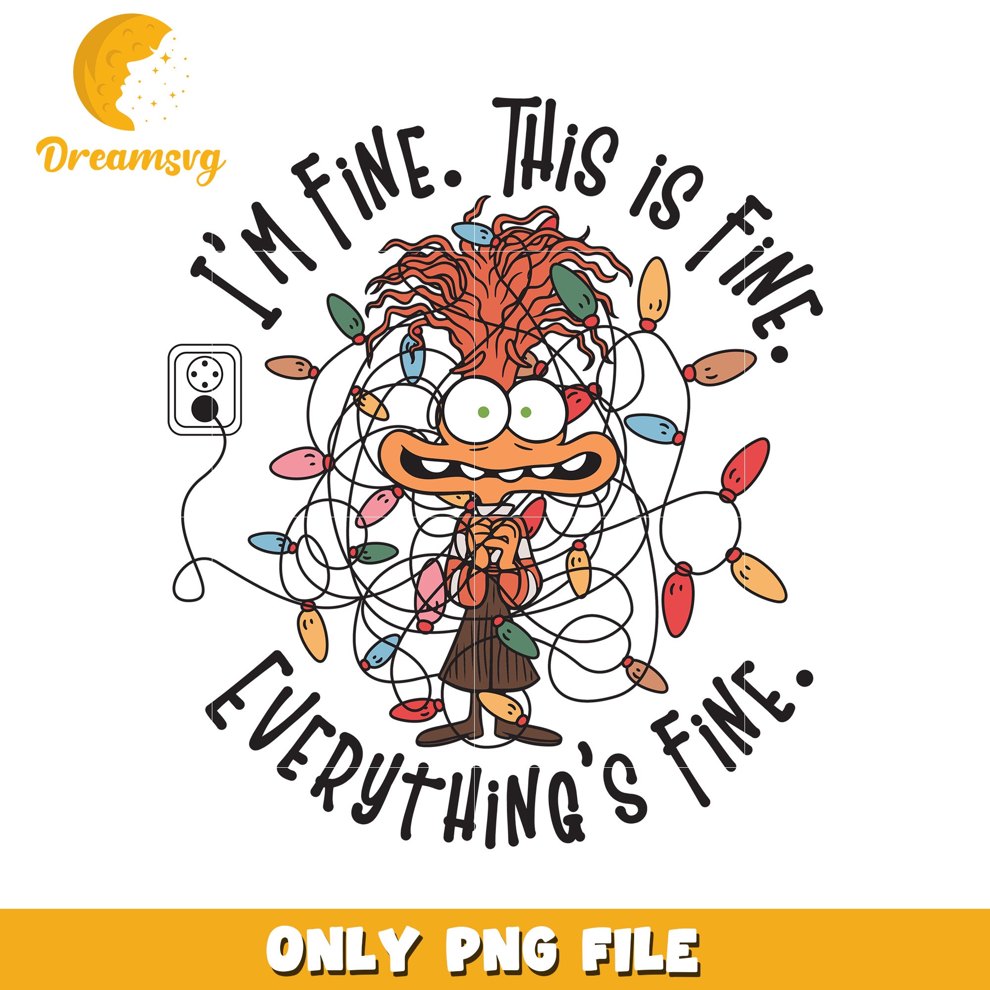 Im fine this is fine everything is fine png, merry disney png, holiday magic png